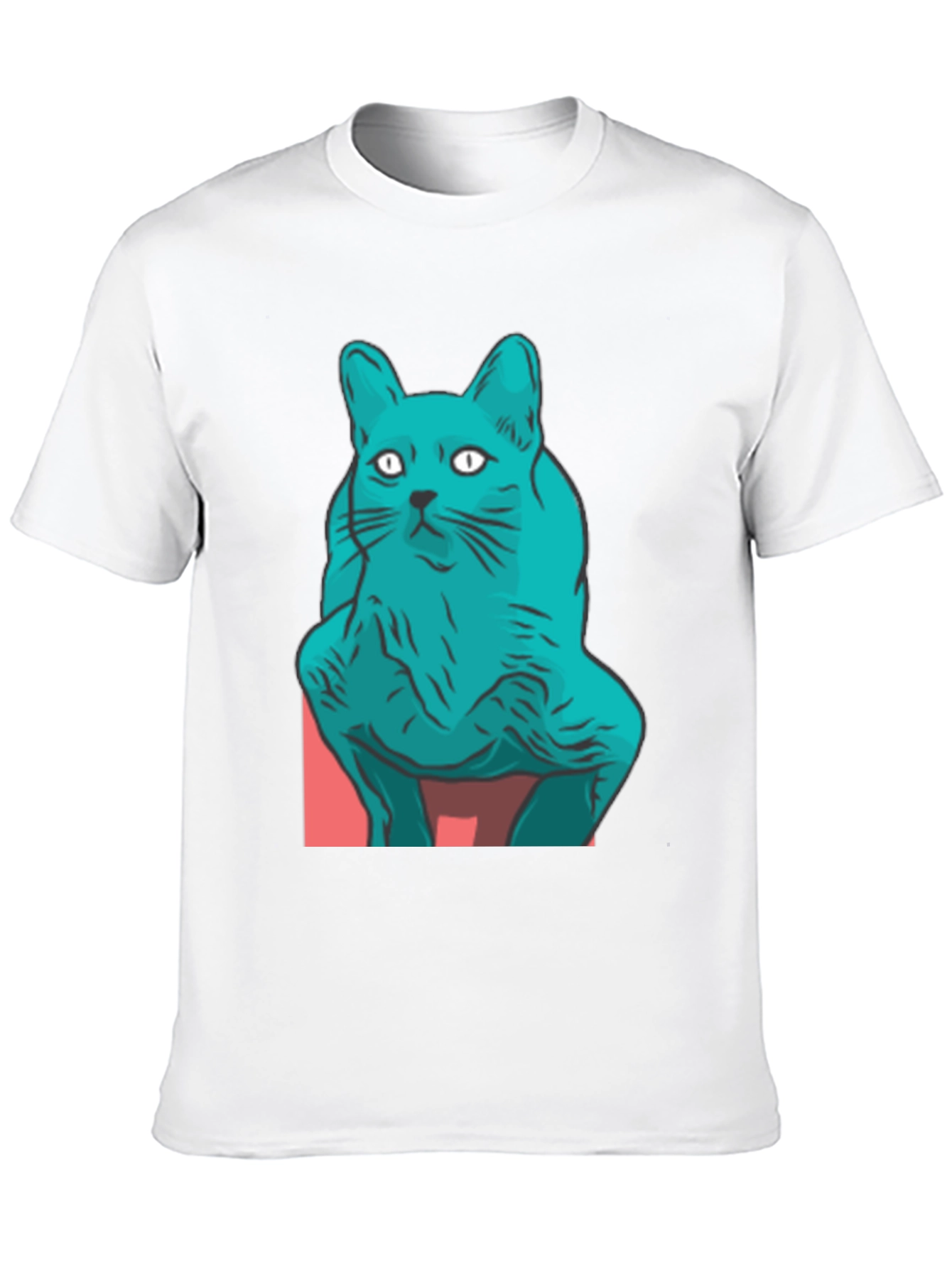 Cool Cat Graphic Tee - Black Cotton Blend Shirt