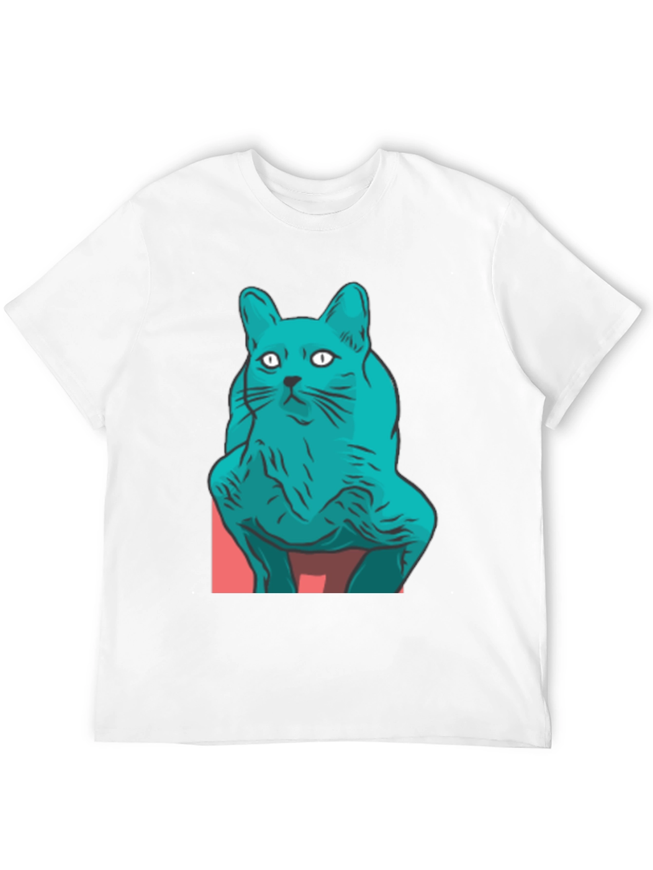 Cool Cat Graphic Tee - Black Cotton Blend Shirt