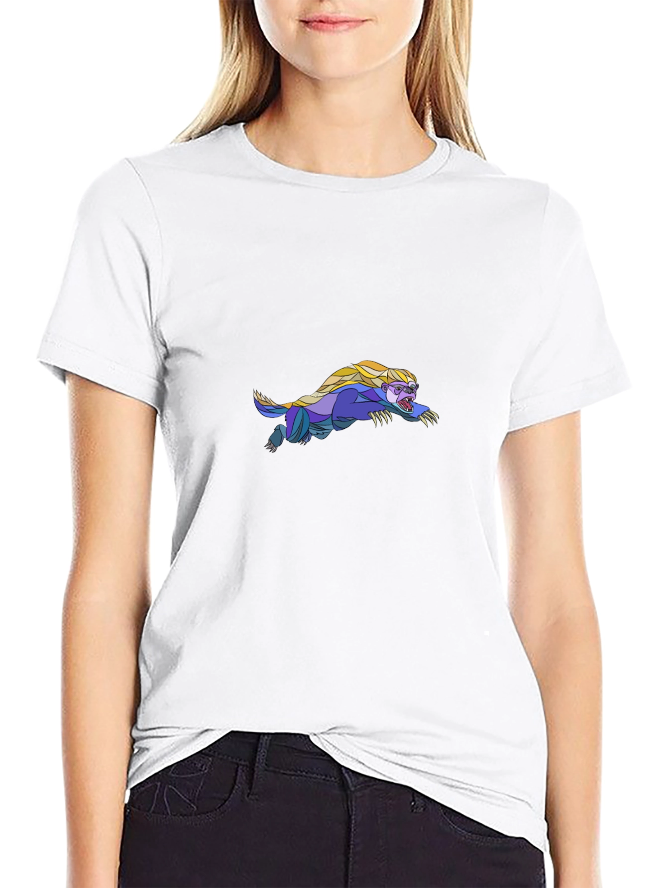 Black Tee with Honey Badger Graphic
