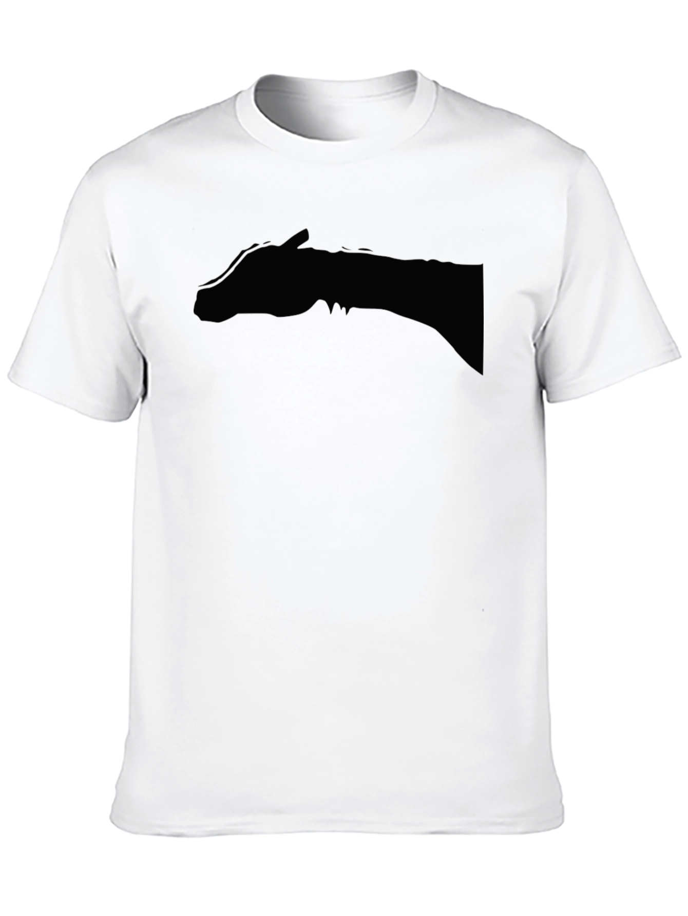 Black Horse Silhouette Graphic T-Shirt