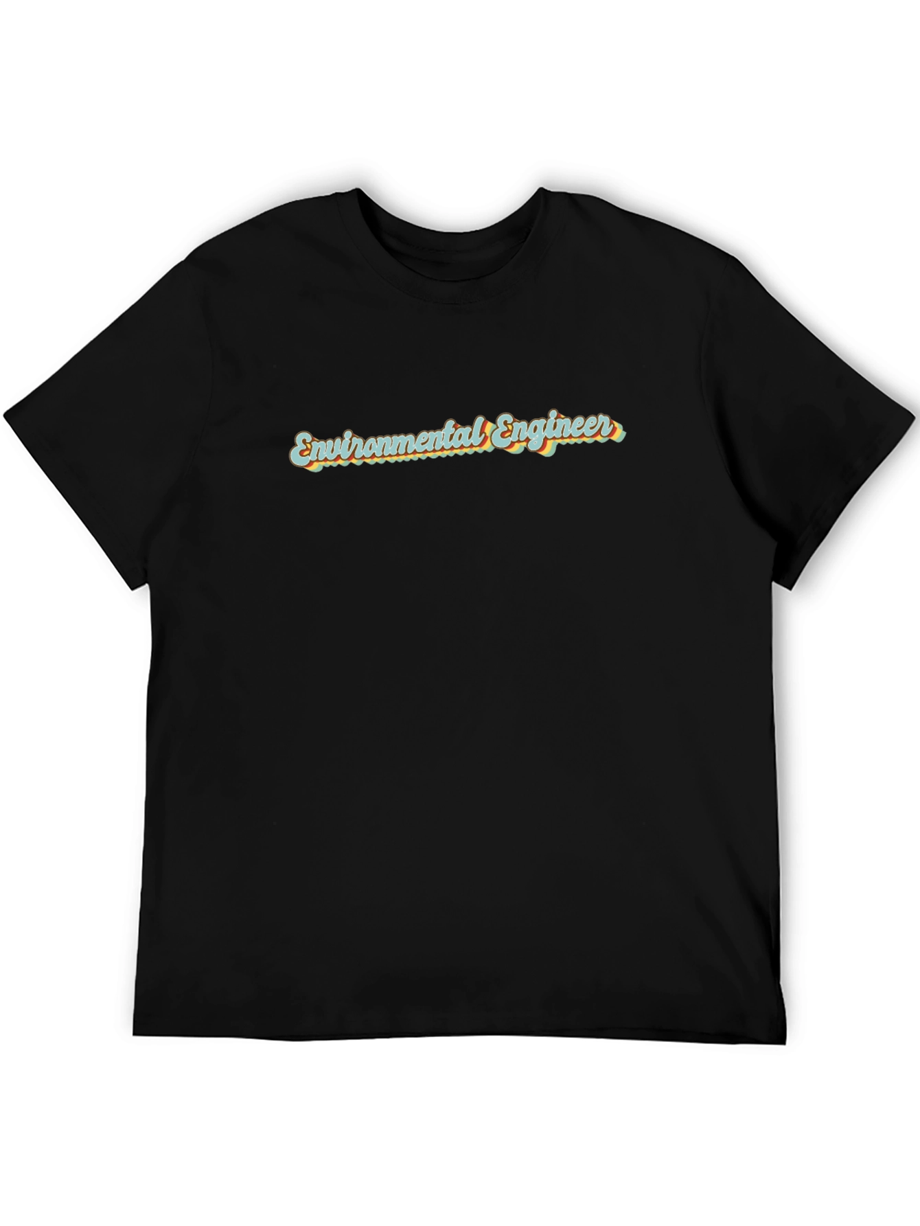 Environmental Engineer Retro Style Black T-Shirt