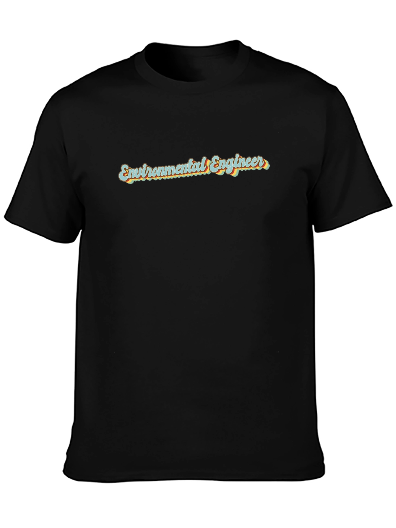 Environmental Engineer Retro Style Black T-Shirt