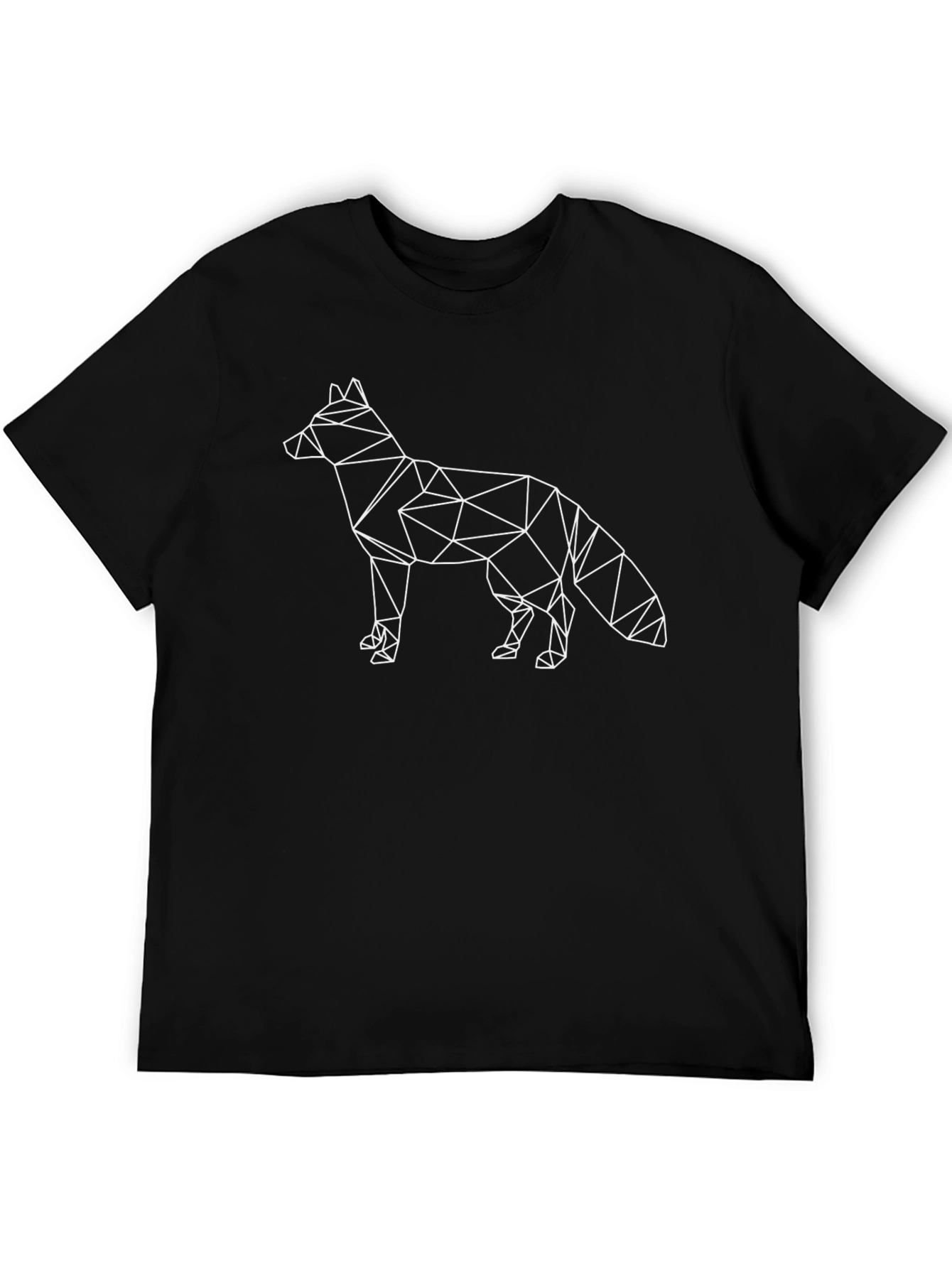 Geometric Fox Graphic Tee - Modern Animal Design