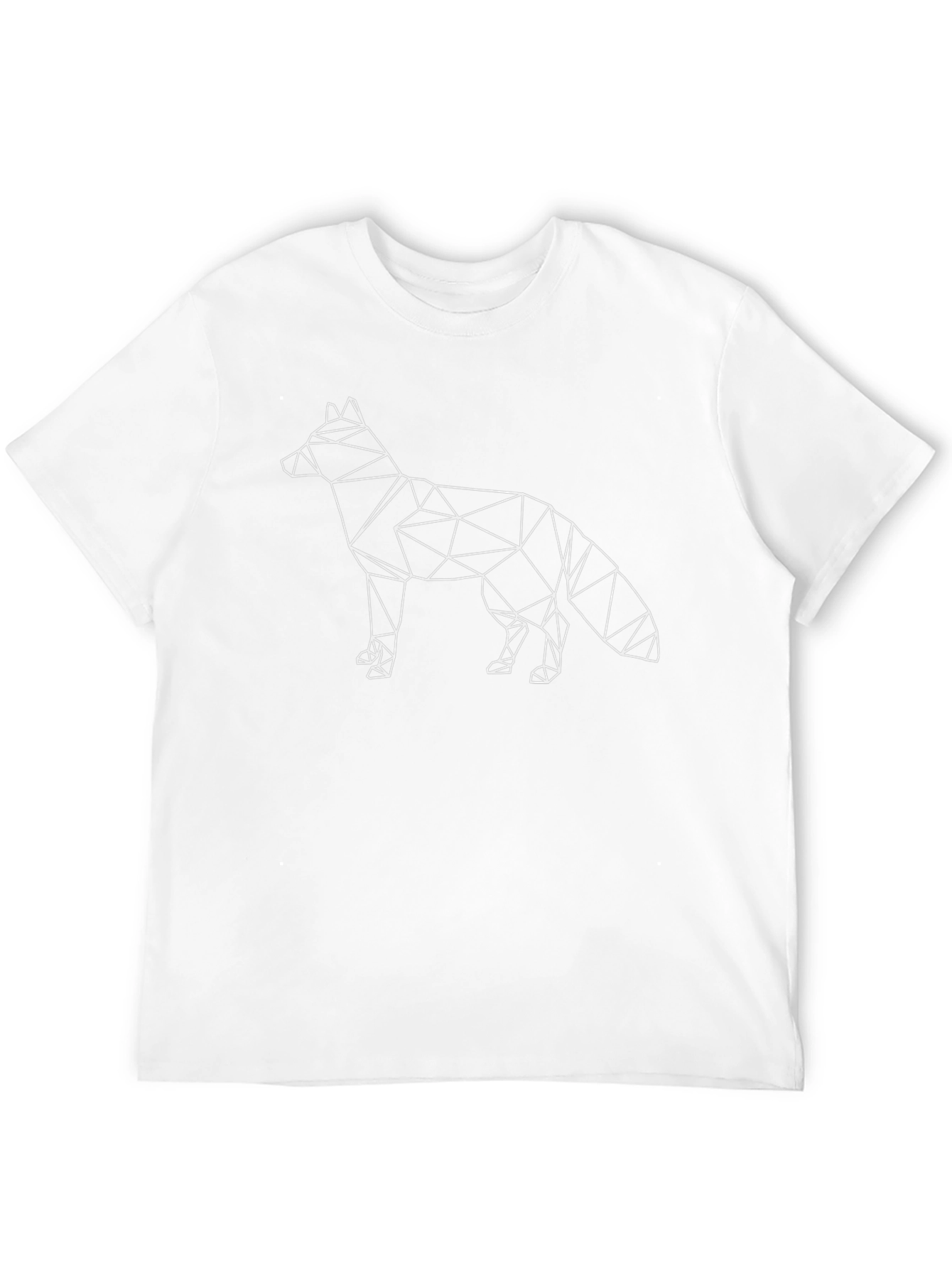 Geometric Fox Graphic Tee - Modern Animal Design