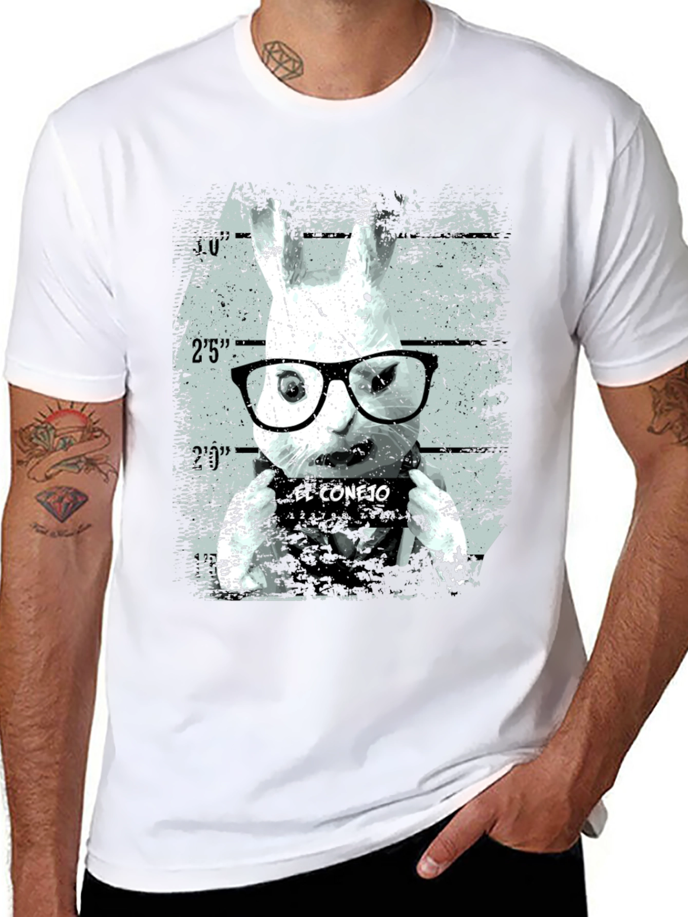 El Conejo T-Shirt - Rabbit Mugshot Tee