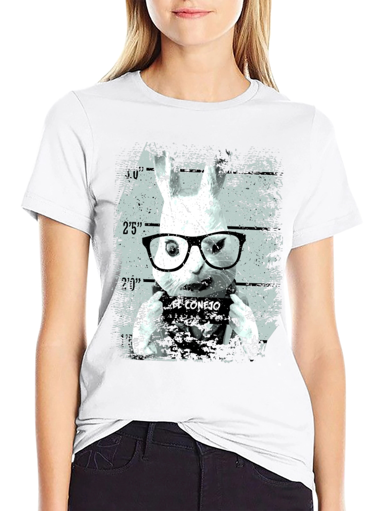 El Conejo T-Shirt - Rabbit Mugshot Tee