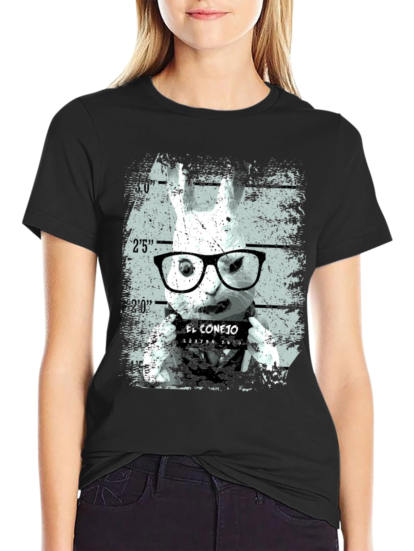 El Conejo T-Shirt - Rabbit Mugshot Tee