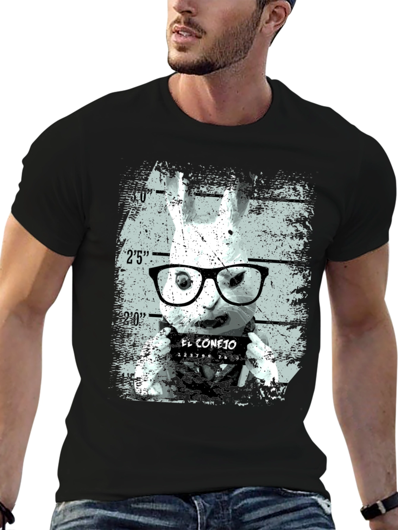 El Conejo T-Shirt - Rabbit Mugshot Tee