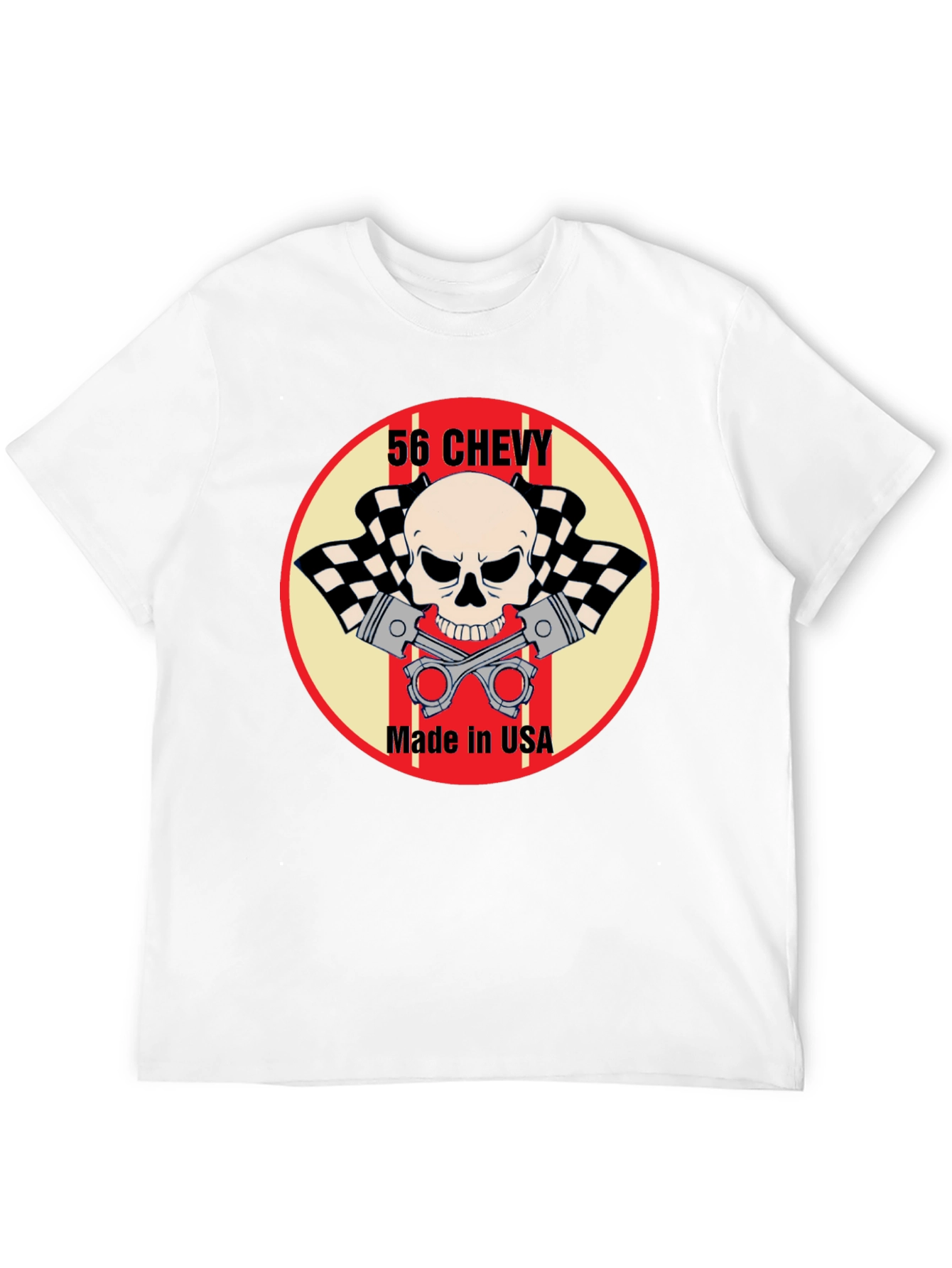 56 Chevy Skull & Pistons Graphic Tee