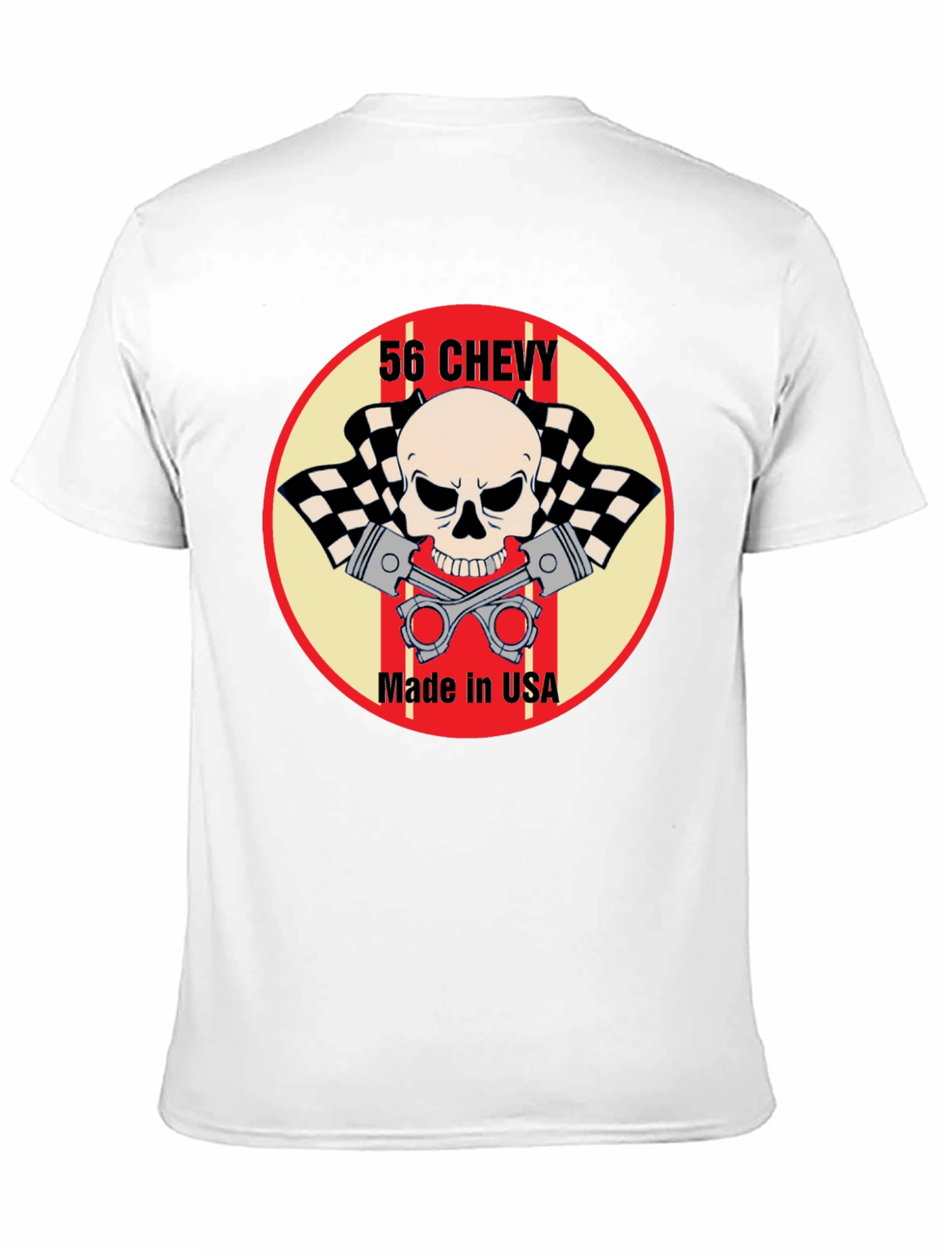 56 Chevy Skull & Pistons Graphic Tee