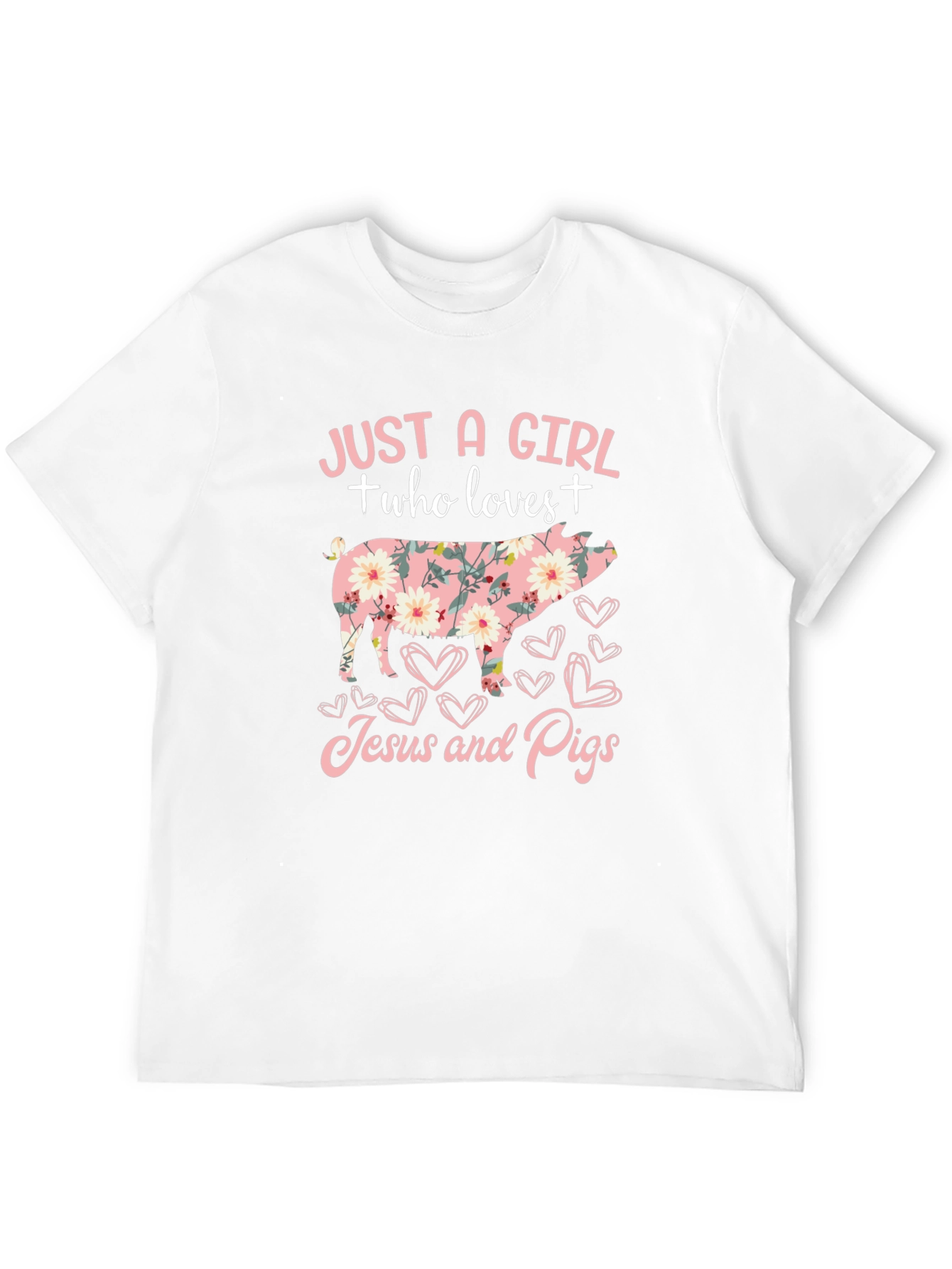 Just a Girl Who Loves Jesus and Pigs T-Shirt