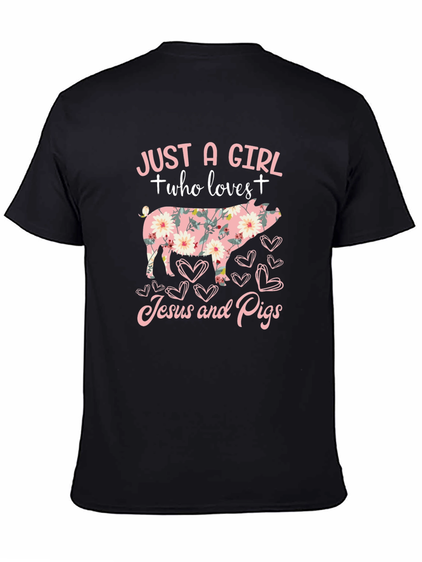 Just a Girl Who Loves Jesus and Pigs T-Shirt