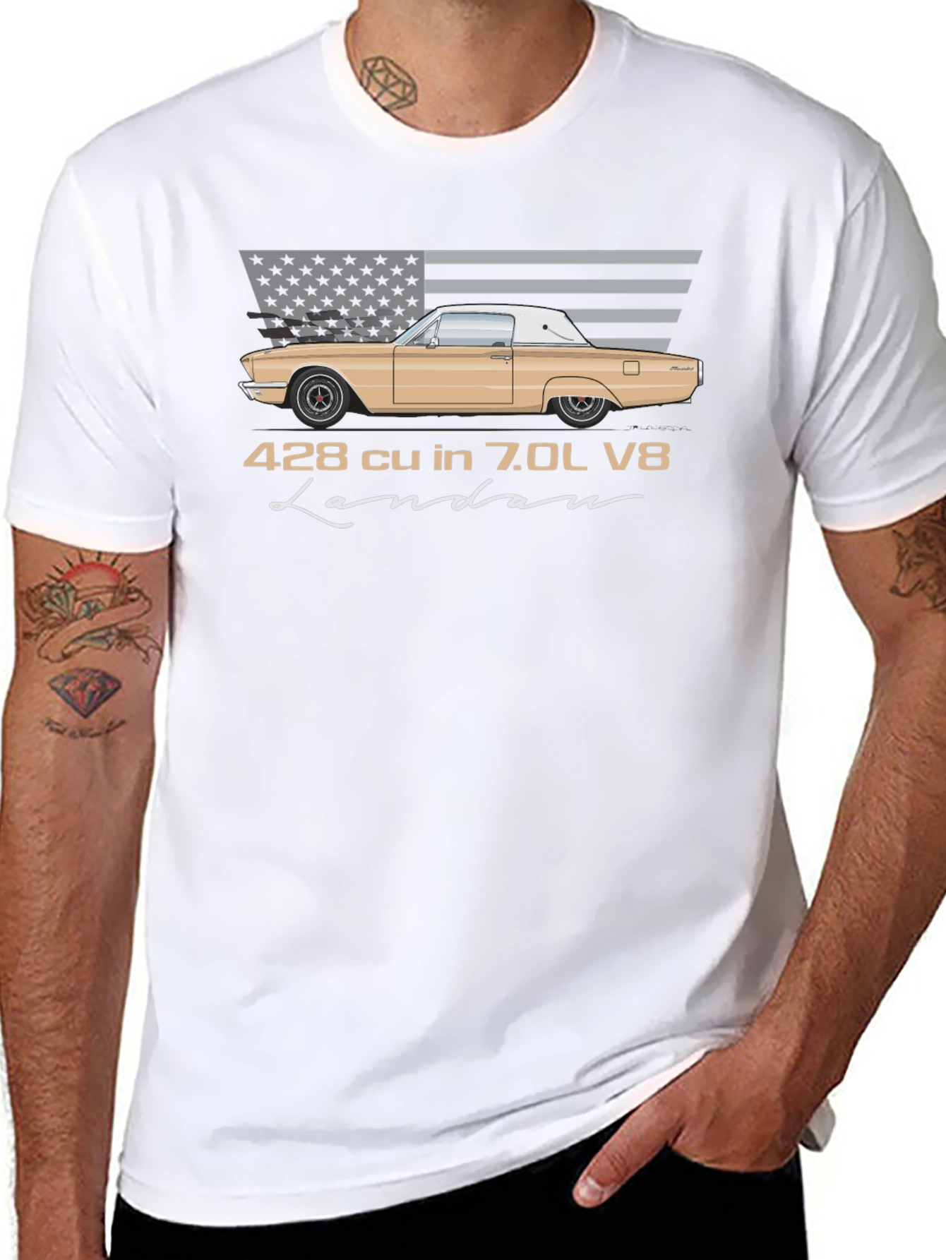 428 cu in 7.0L V8 Landau T-Shirt