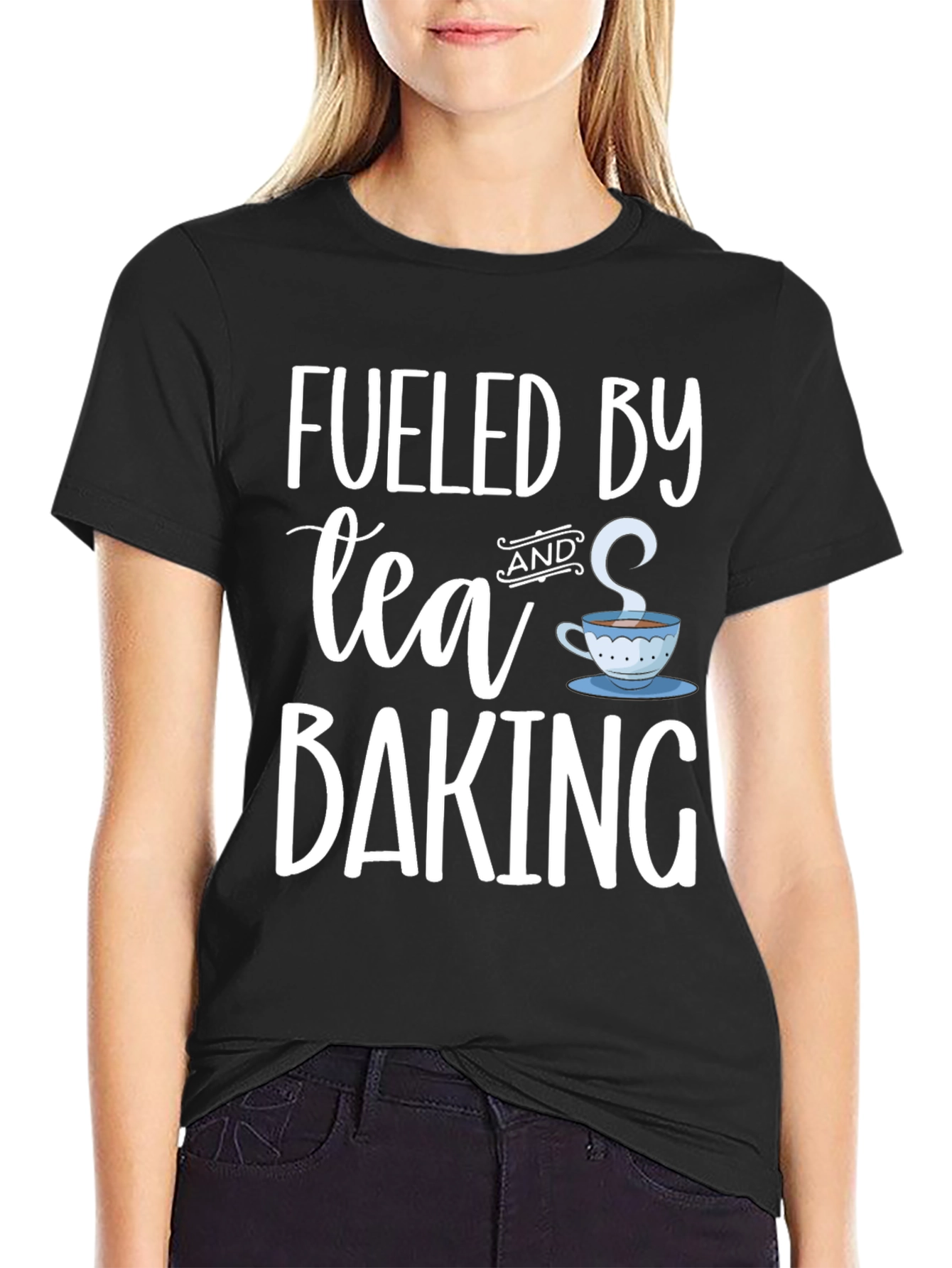 Fueled By Tea and Baking - Graphic T-Shirt