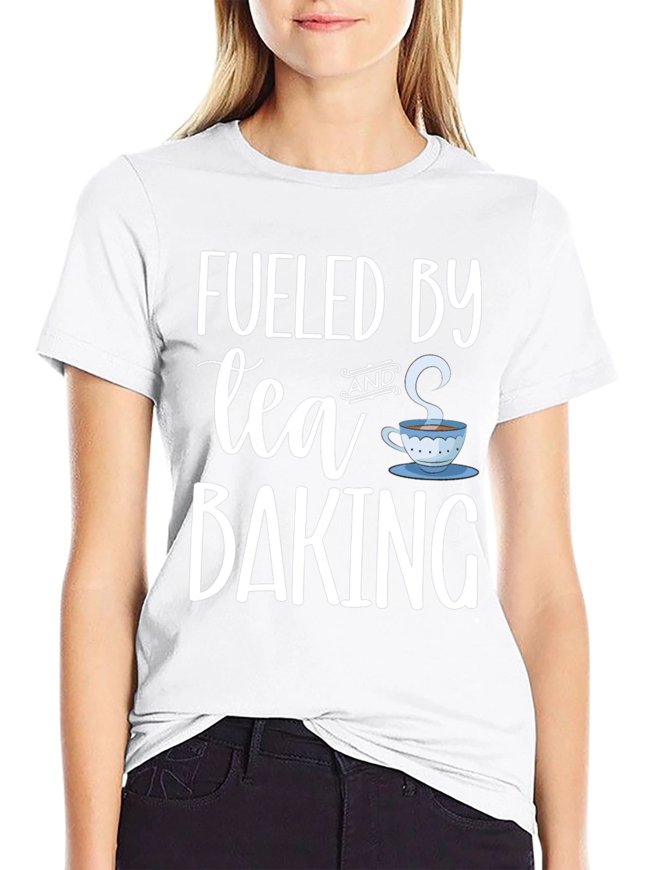 Fueled By Tea and Baking - Graphic T-Shirt