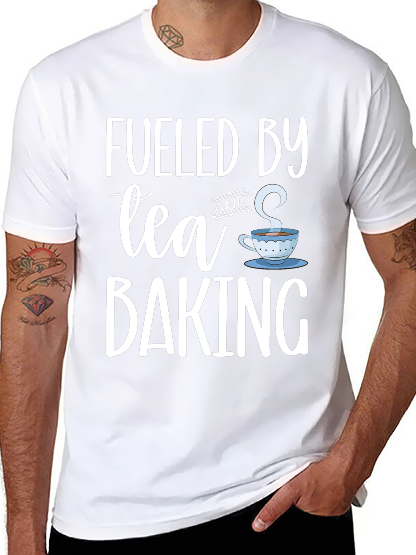Fueled By Tea and Baking - Graphic T-Shirt