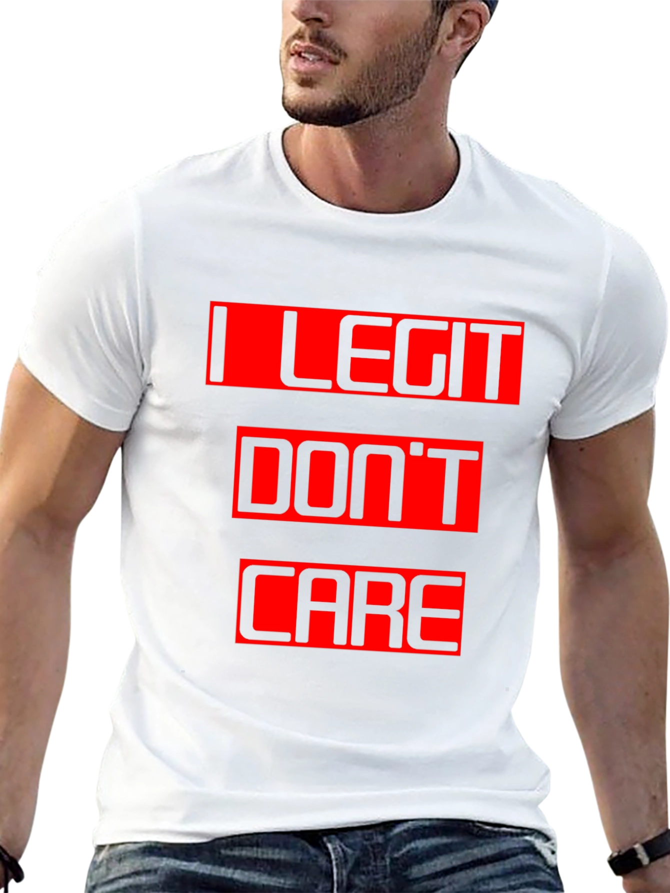 I Legit Dont Care Black T-Shirt Graphic Tee