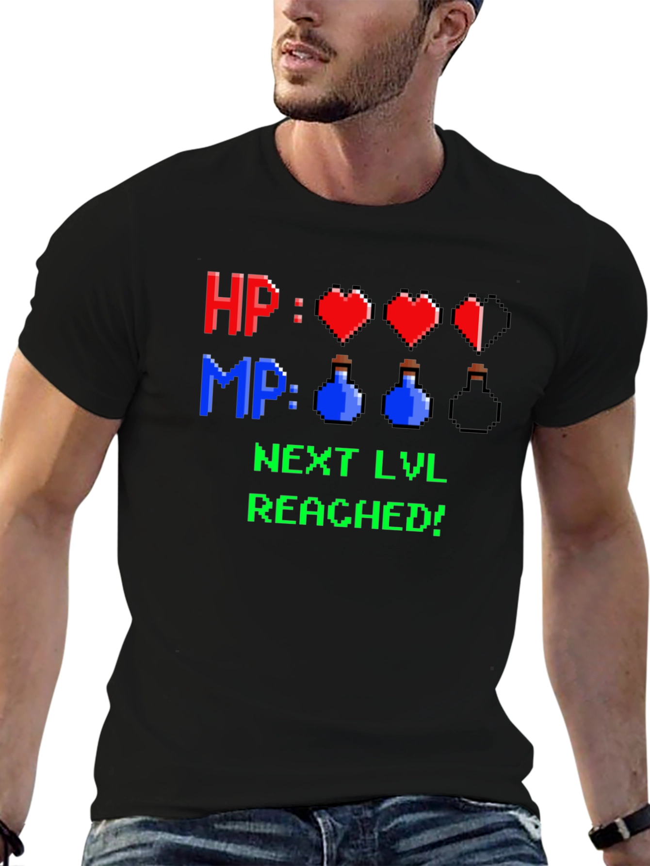 Level Up T-Shirt - HP MP Gamer Tee