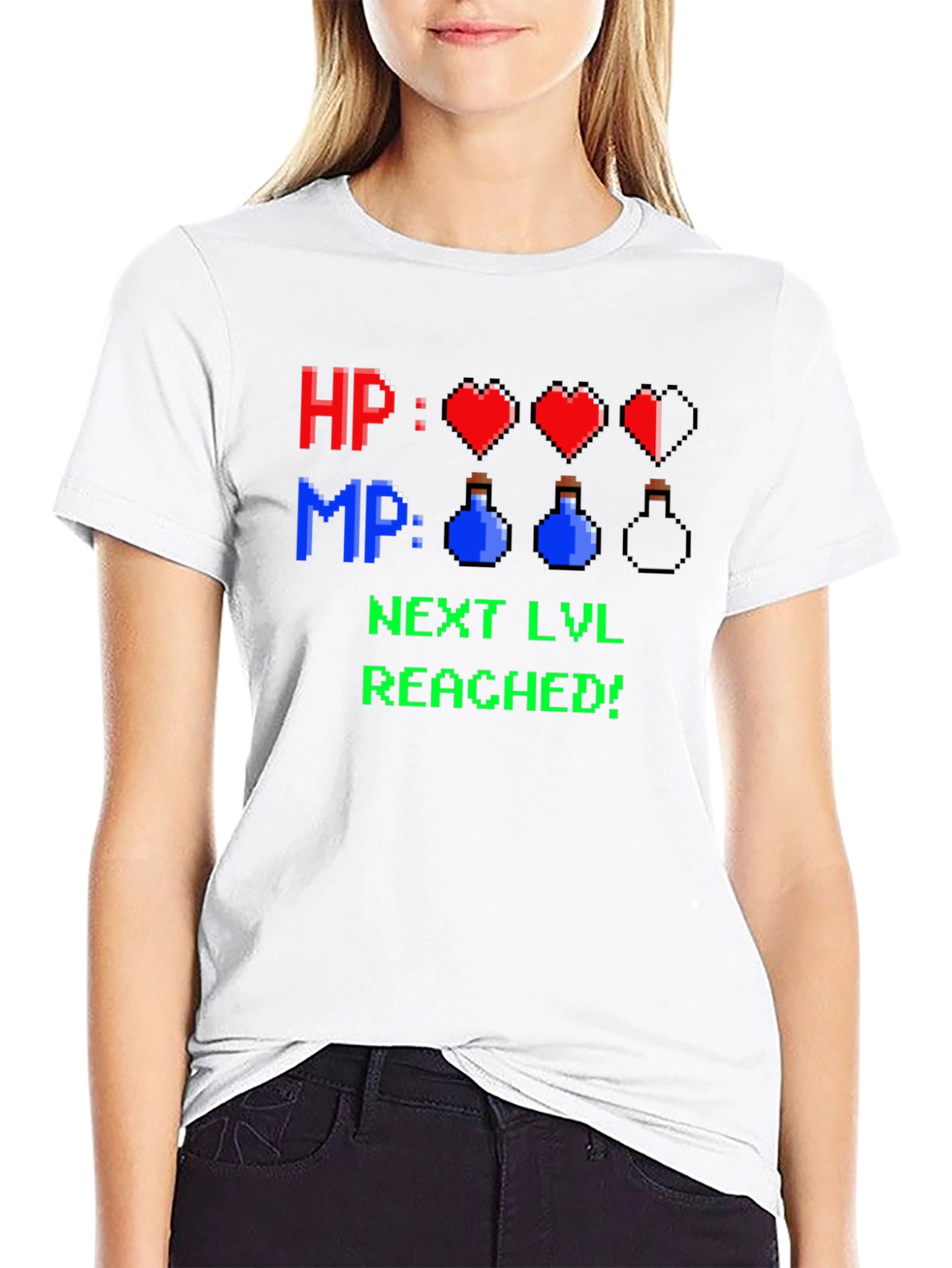 Level Up T-Shirt - HP MP Gamer Tee