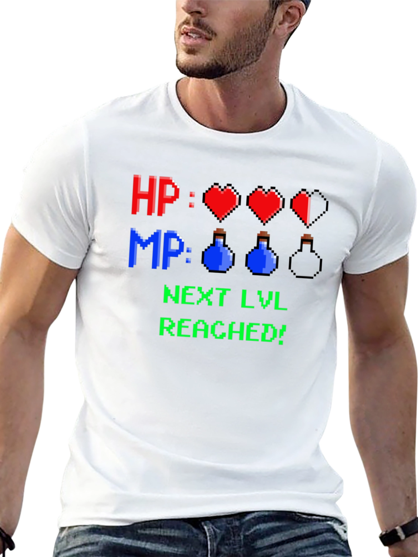 Level Up T-Shirt - HP MP Gamer Tee