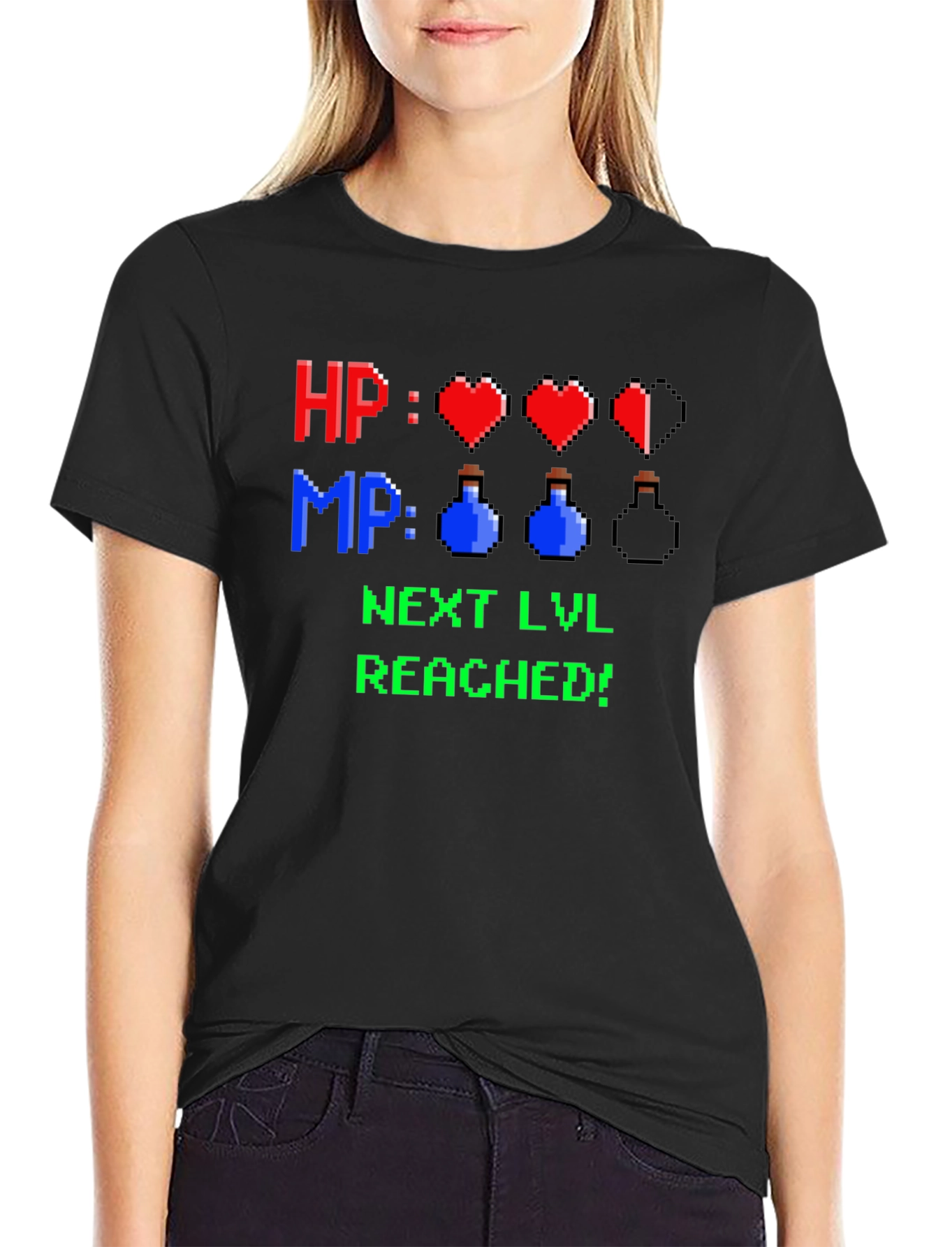 Level Up T-Shirt - HP MP Gamer Tee