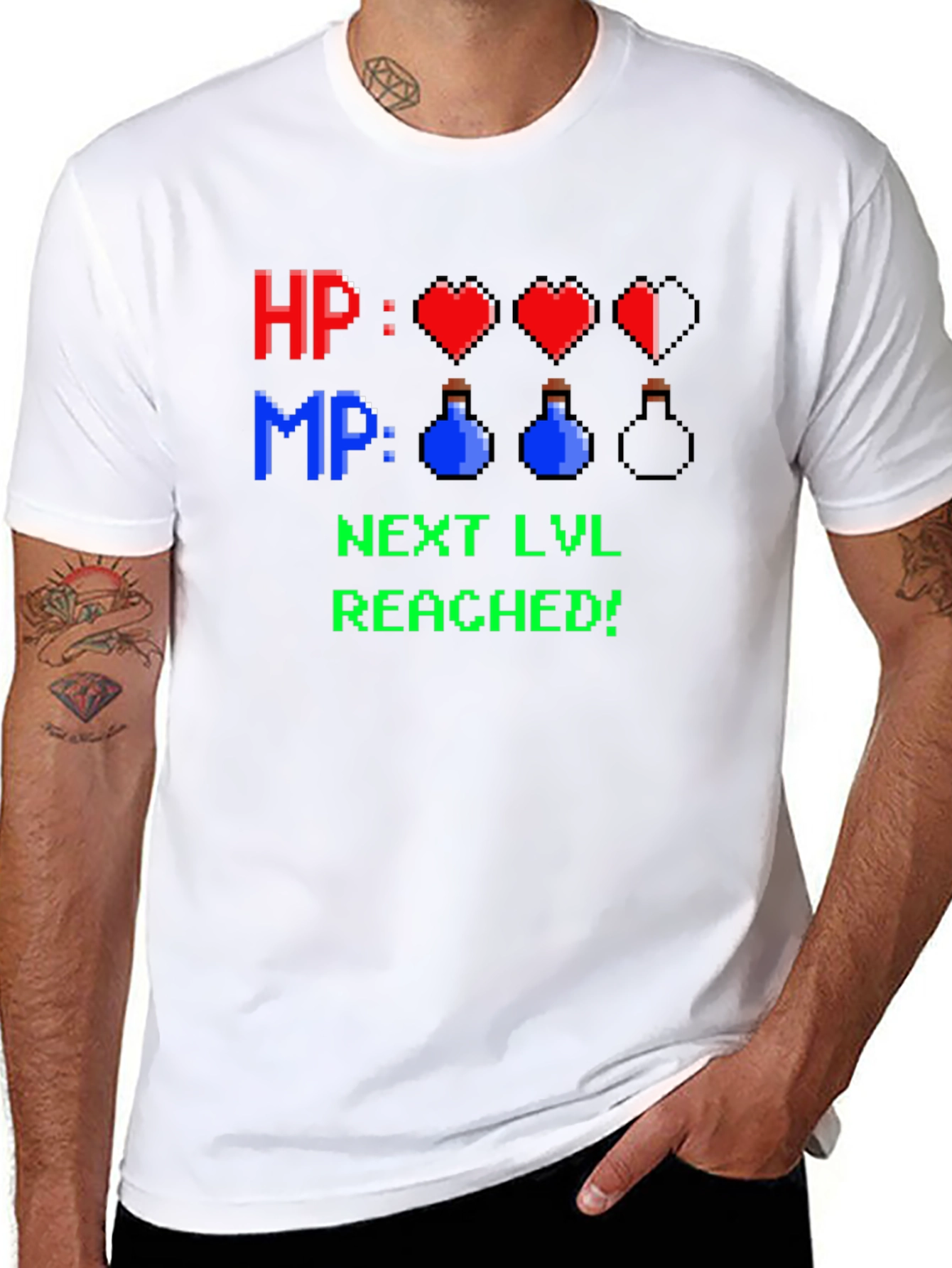 Level Up T-Shirt - HP MP Gamer Tee