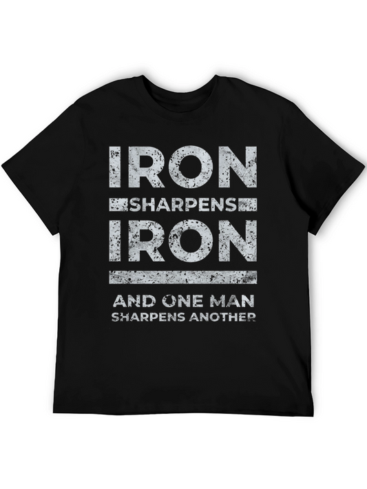 Iron Sharpens Iron Graphic Tee - Motivational Shirt