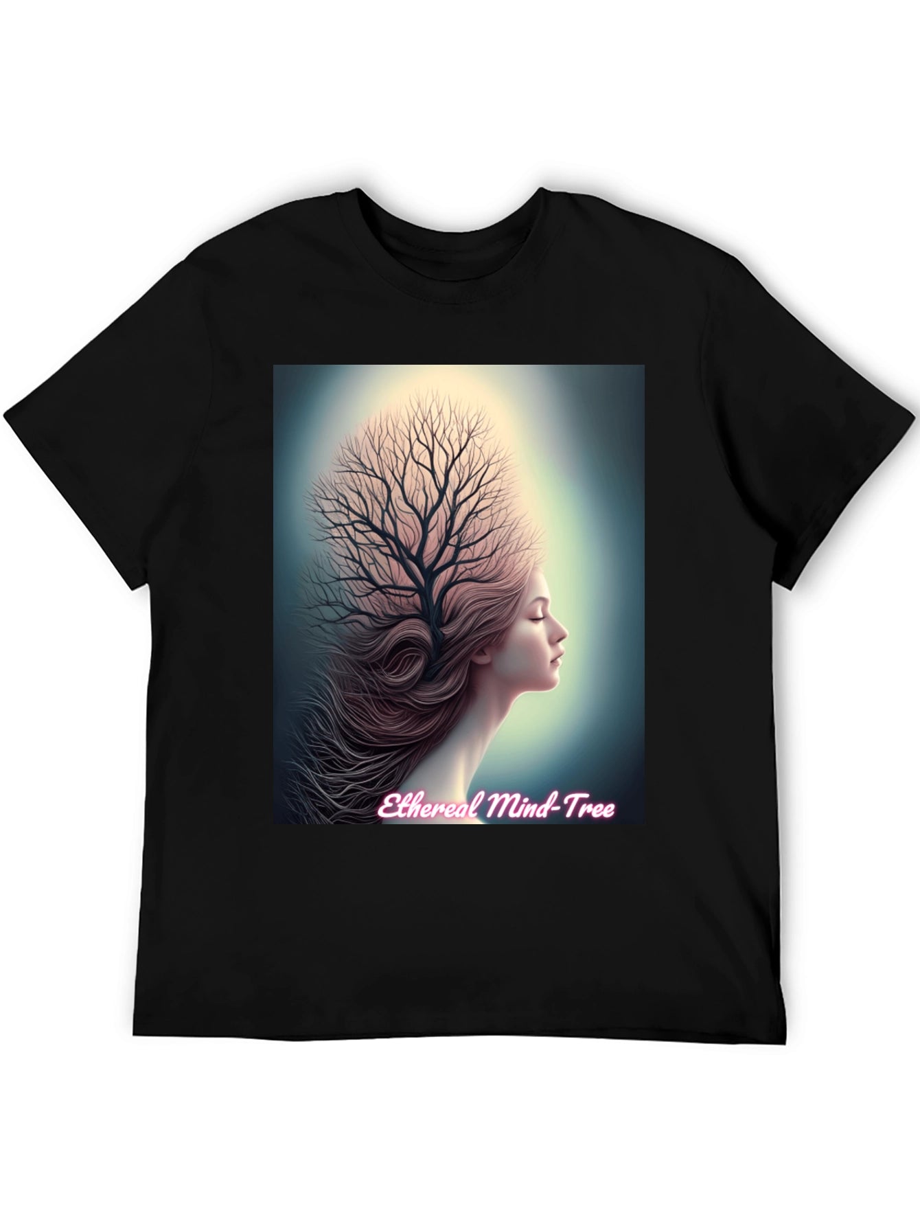 Ethereal Mind Tree Graphic Tee - Unisex Black T-Shirt