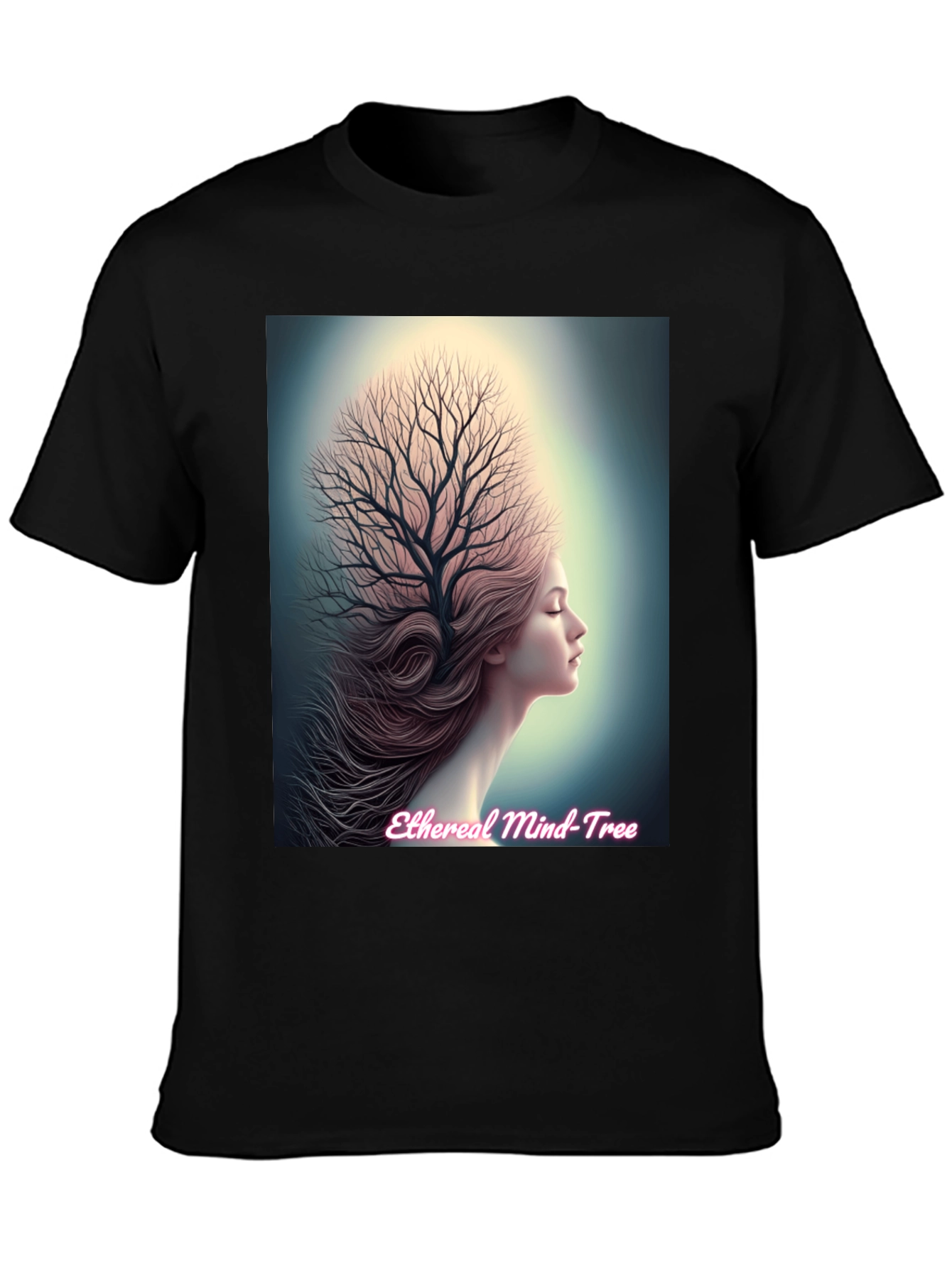 Ethereal Mind Tree Graphic Tee - Unisex Black T-Shirt