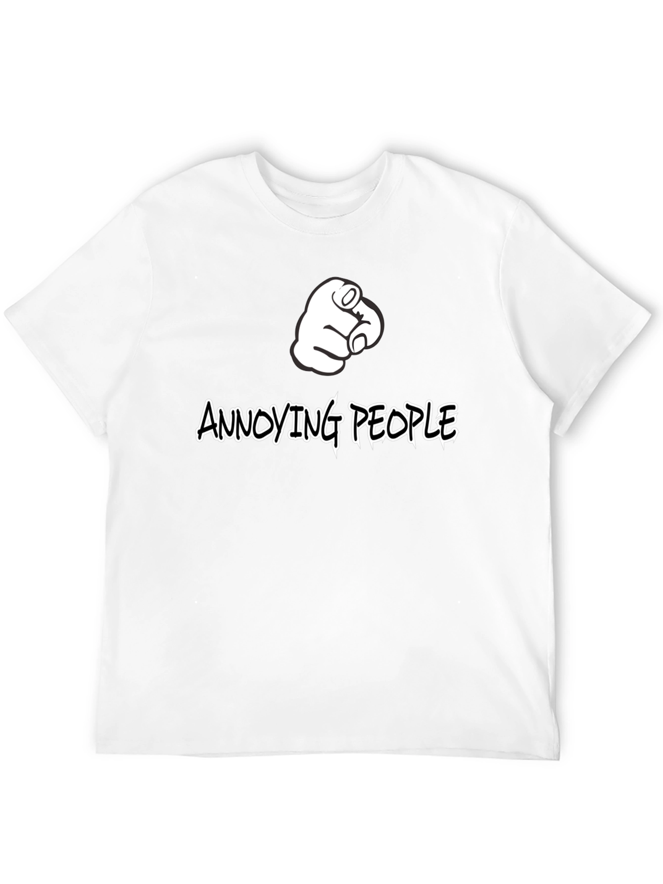 Annoying People Pointing Finger Graphic T-Shirt