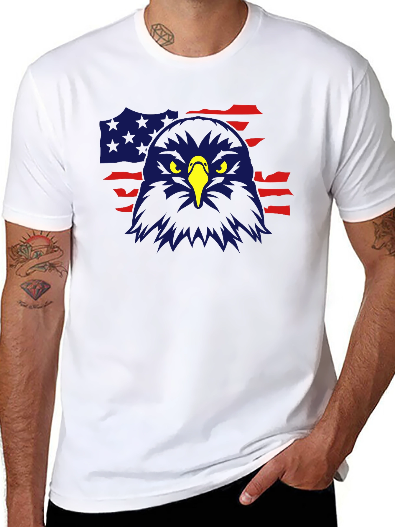 American Eagle Flag Graphic Tee - Patriotic Pride
