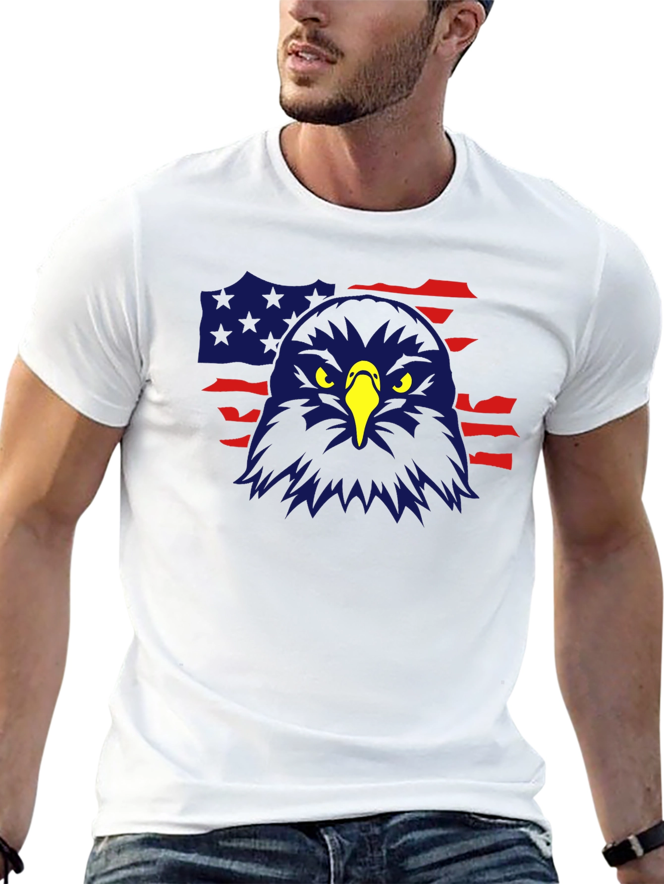 American Eagle Flag Graphic Tee - Patriotic Pride