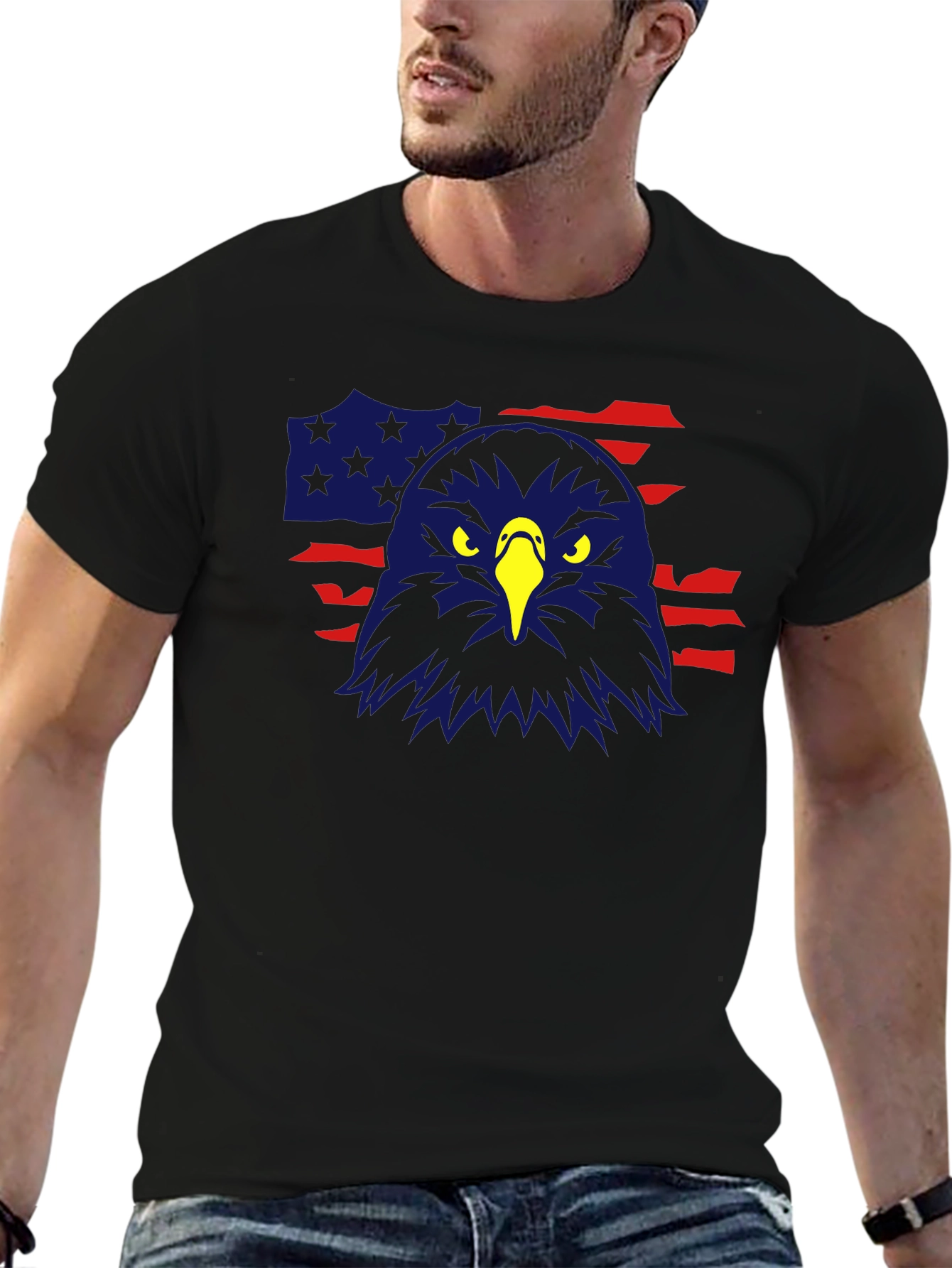 American Eagle Flag Graphic Tee - Patriotic Pride