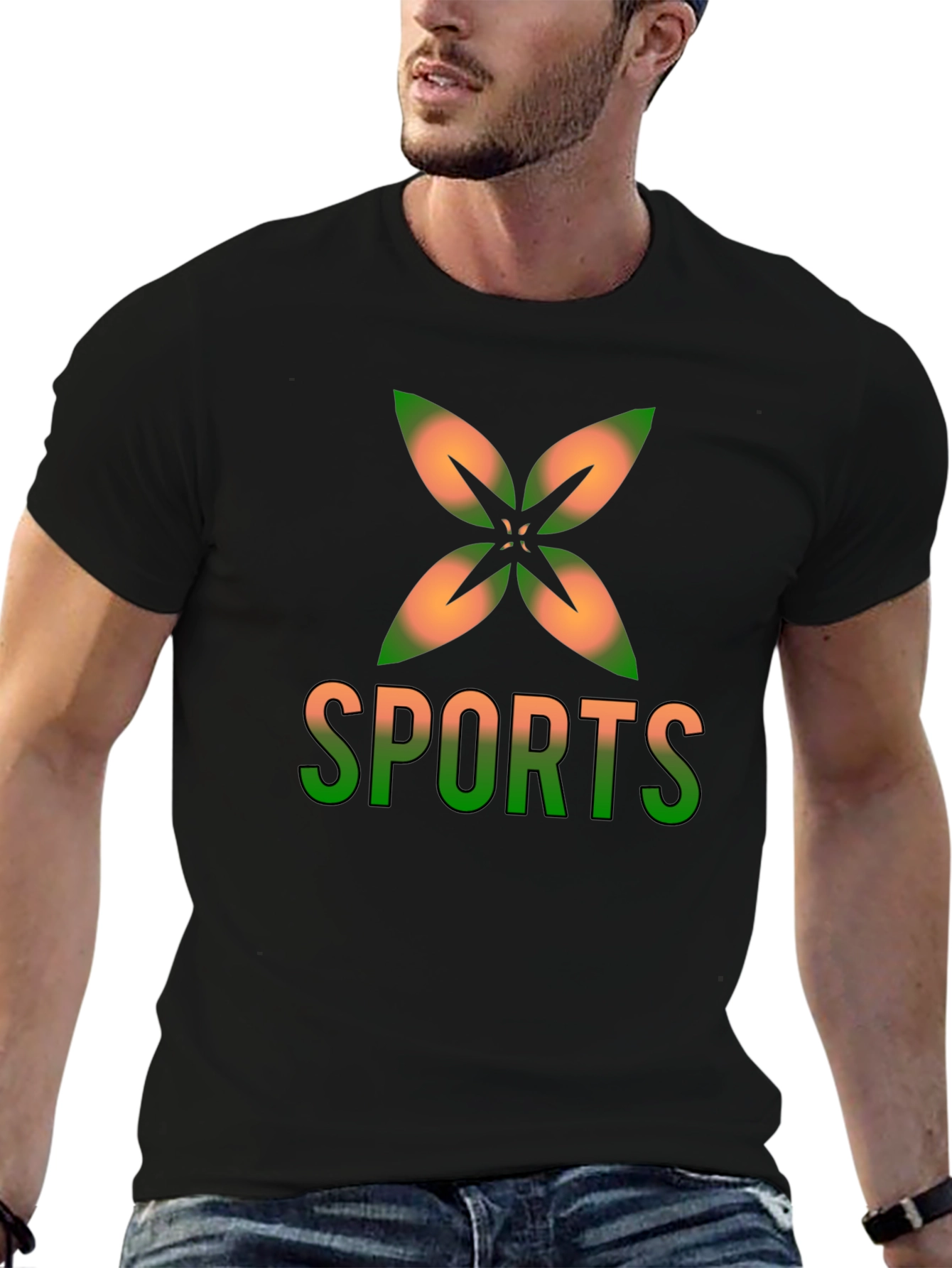 Sports Graphic Black T-Shirt