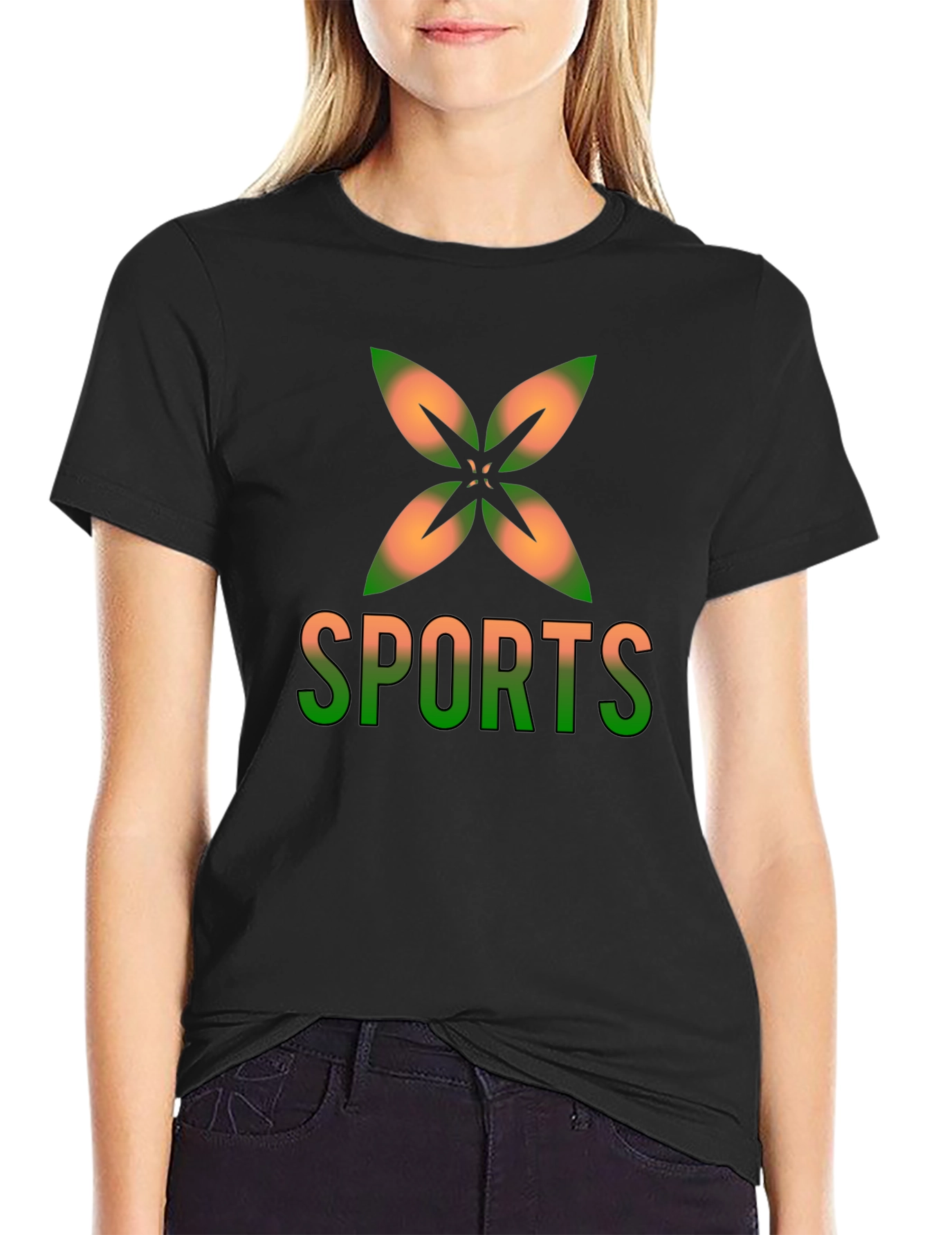 Sports Graphic Black T-Shirt
