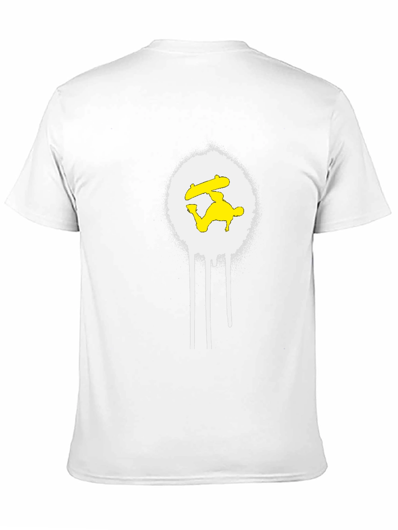 Skateboarder Graphic Tee - Black Cotton Blend Shirt