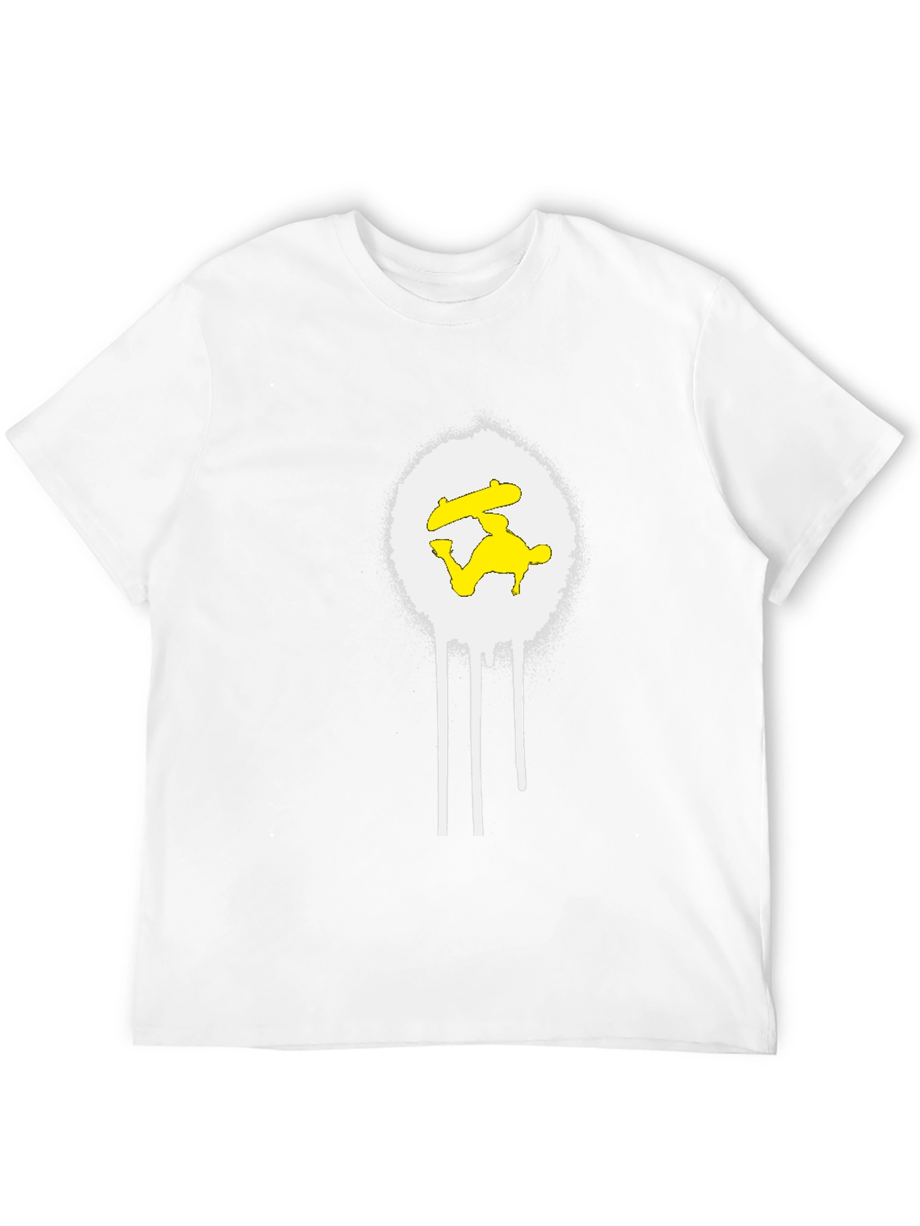 Skateboarder Graphic Tee - Black Cotton Blend Shirt