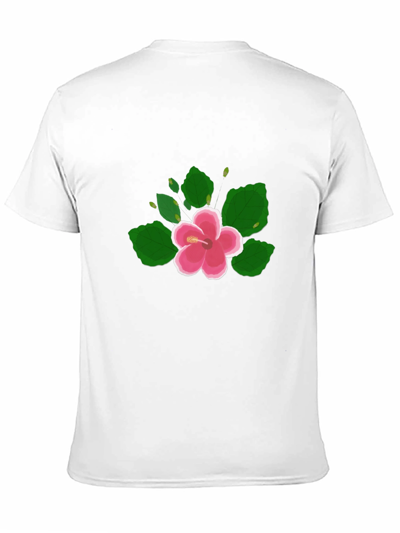 Hibiscus Flower Graphic Black T-Shirt