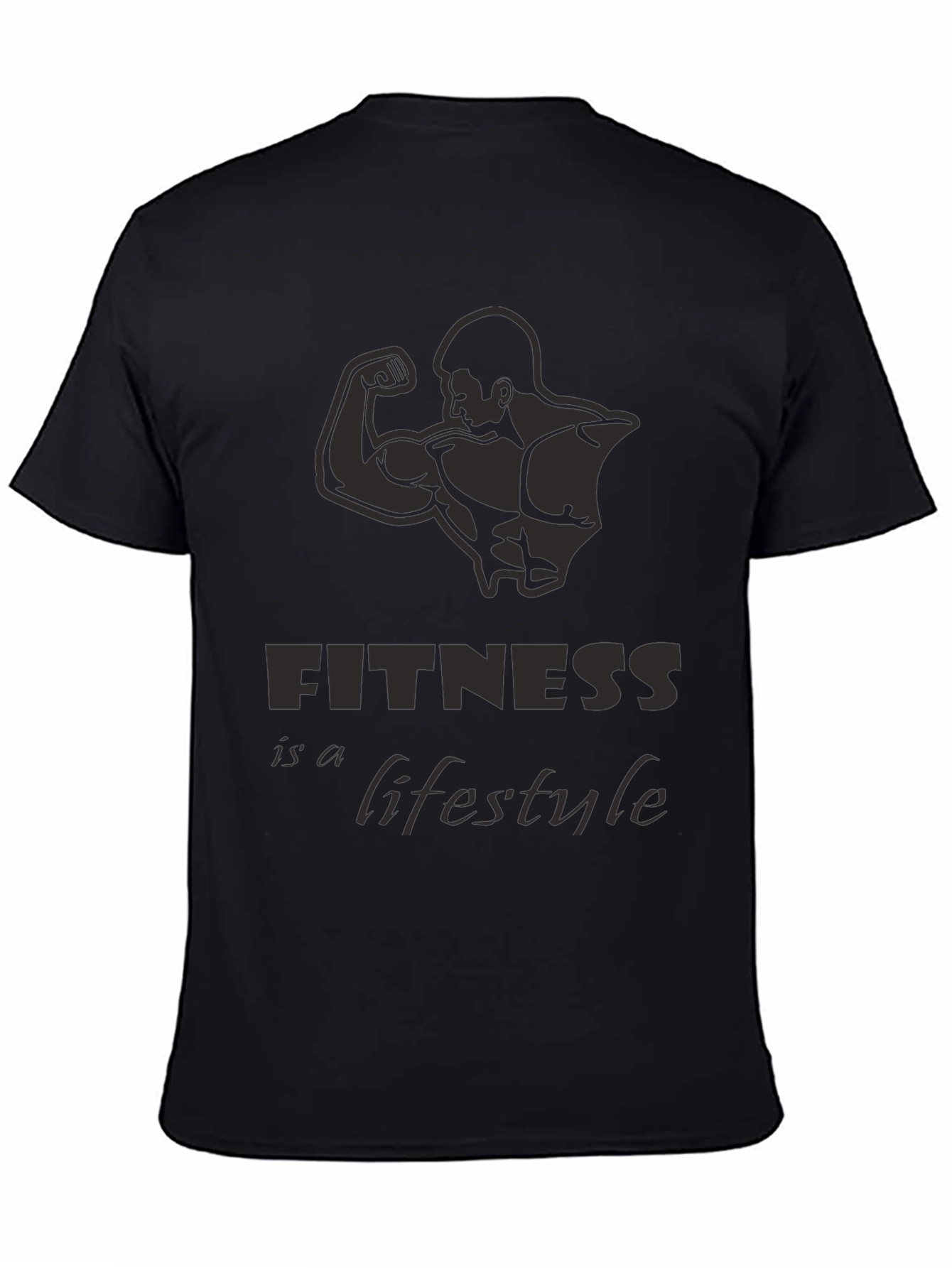 Fitness Lifestyle Black Graphic Tee