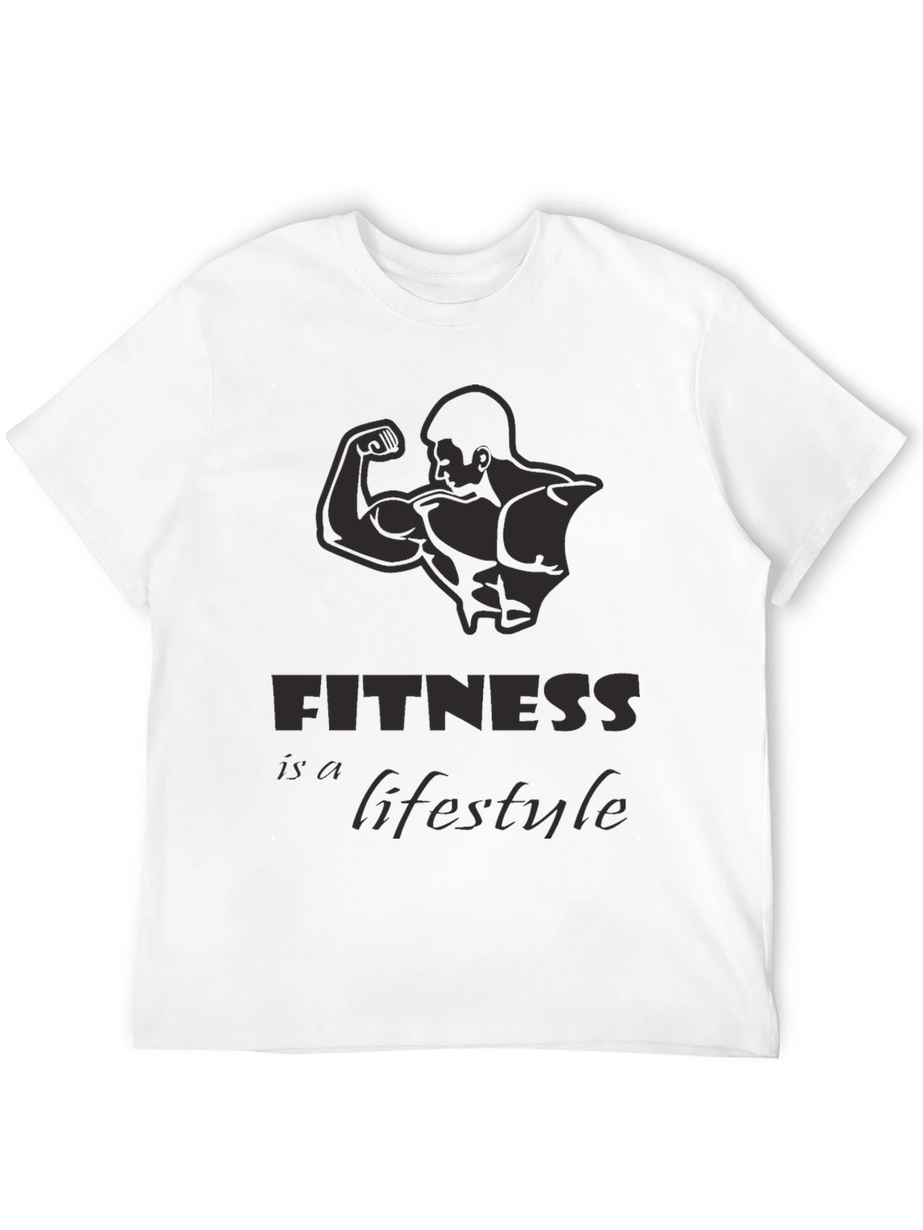 Fitness Lifestyle Black Graphic Tee