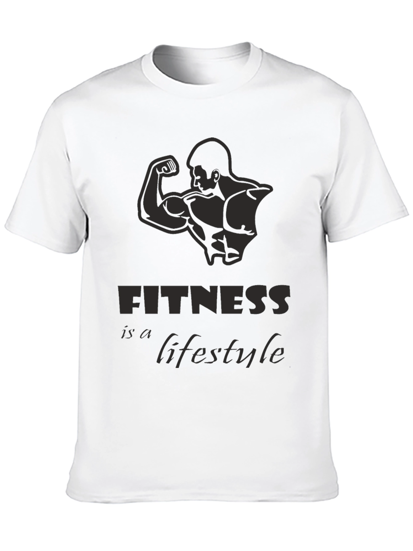 Fitness Lifestyle Black Graphic Tee