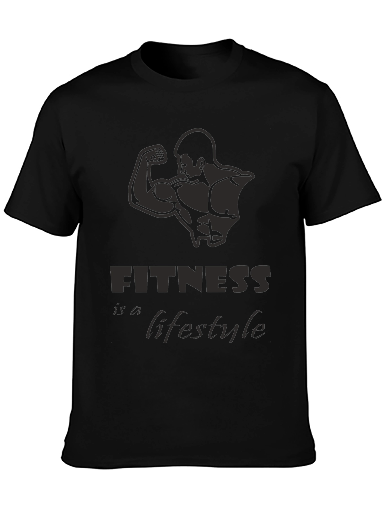 Fitness Lifestyle Black Graphic Tee