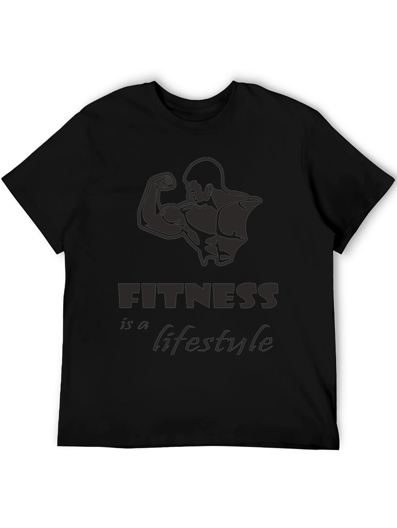 Fitness Lifestyle Black Graphic Tee