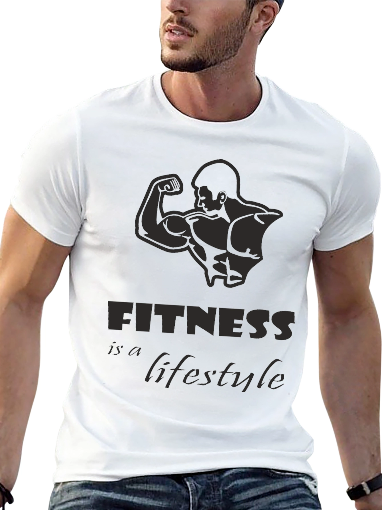 Fitness Lifestyle Black Graphic Tee