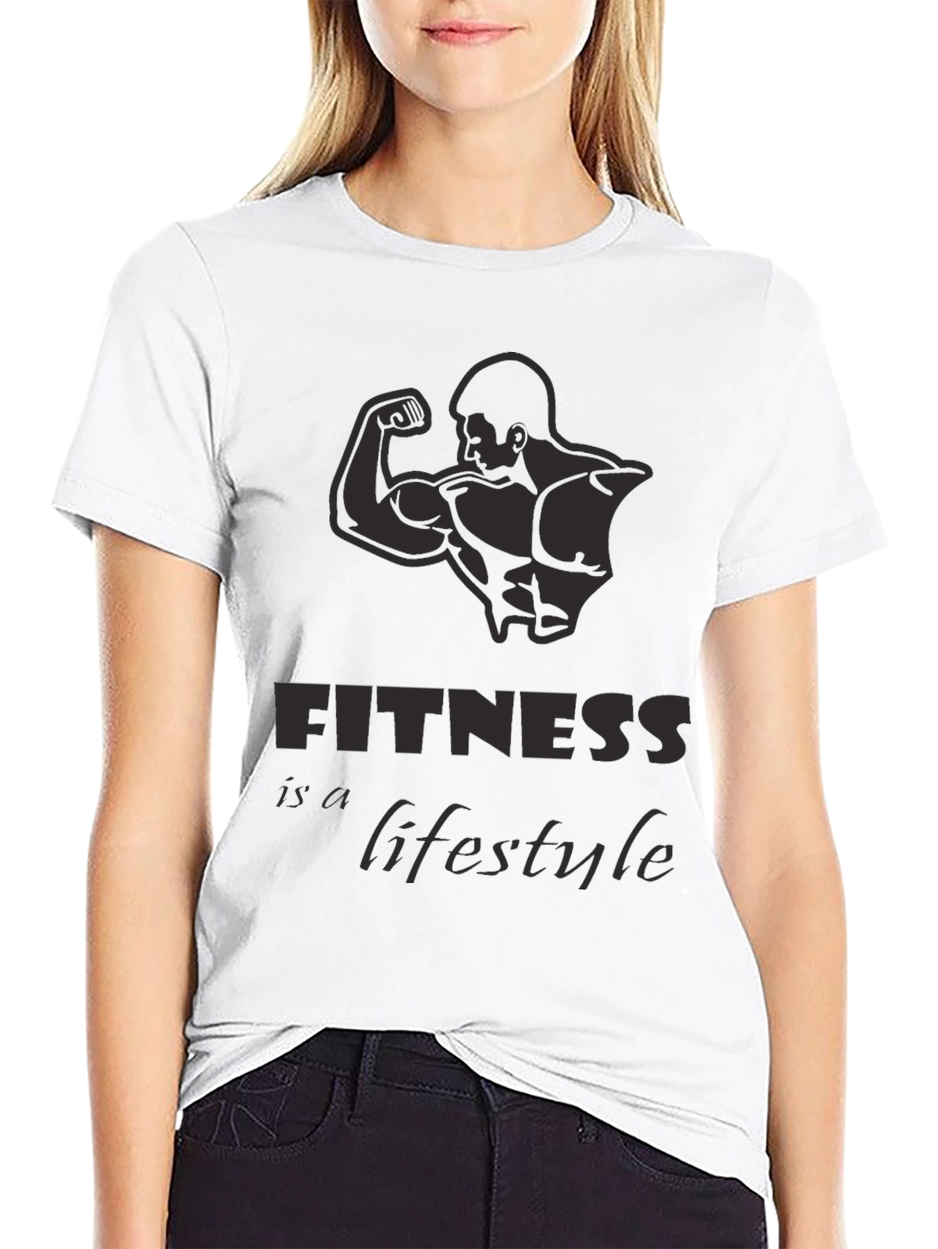 Fitness Lifestyle Black Graphic Tee