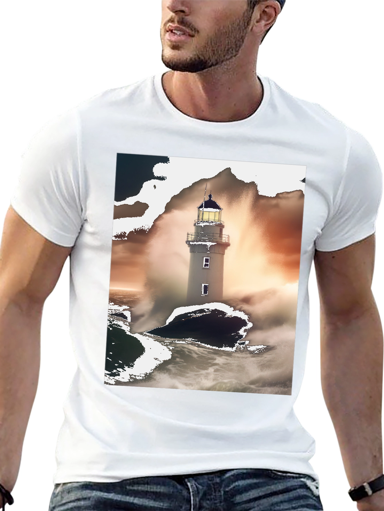 Lighthouse Graphic Tee - Coastal Style Comfort