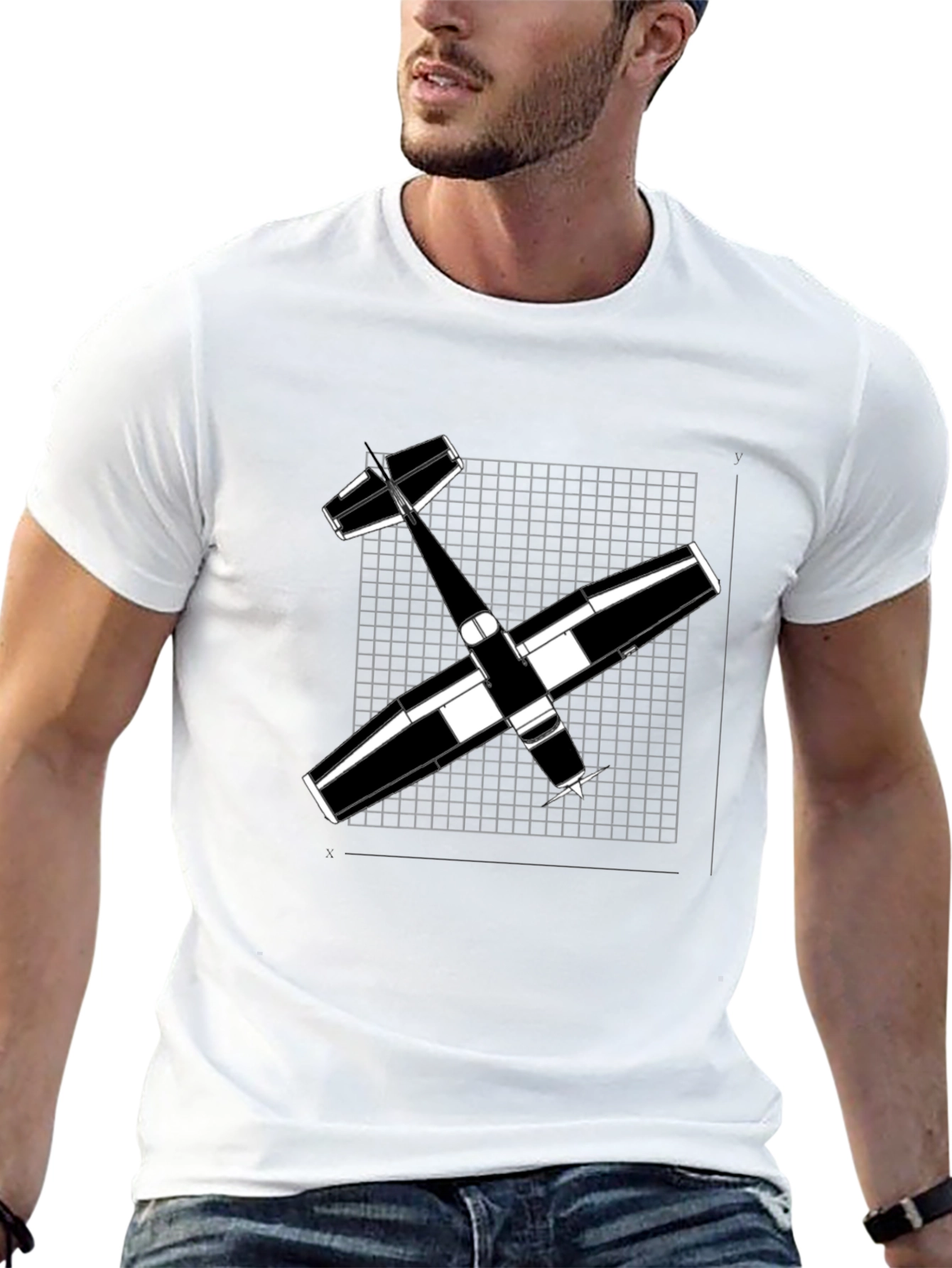 Airplane Graphic Black T-Shirt