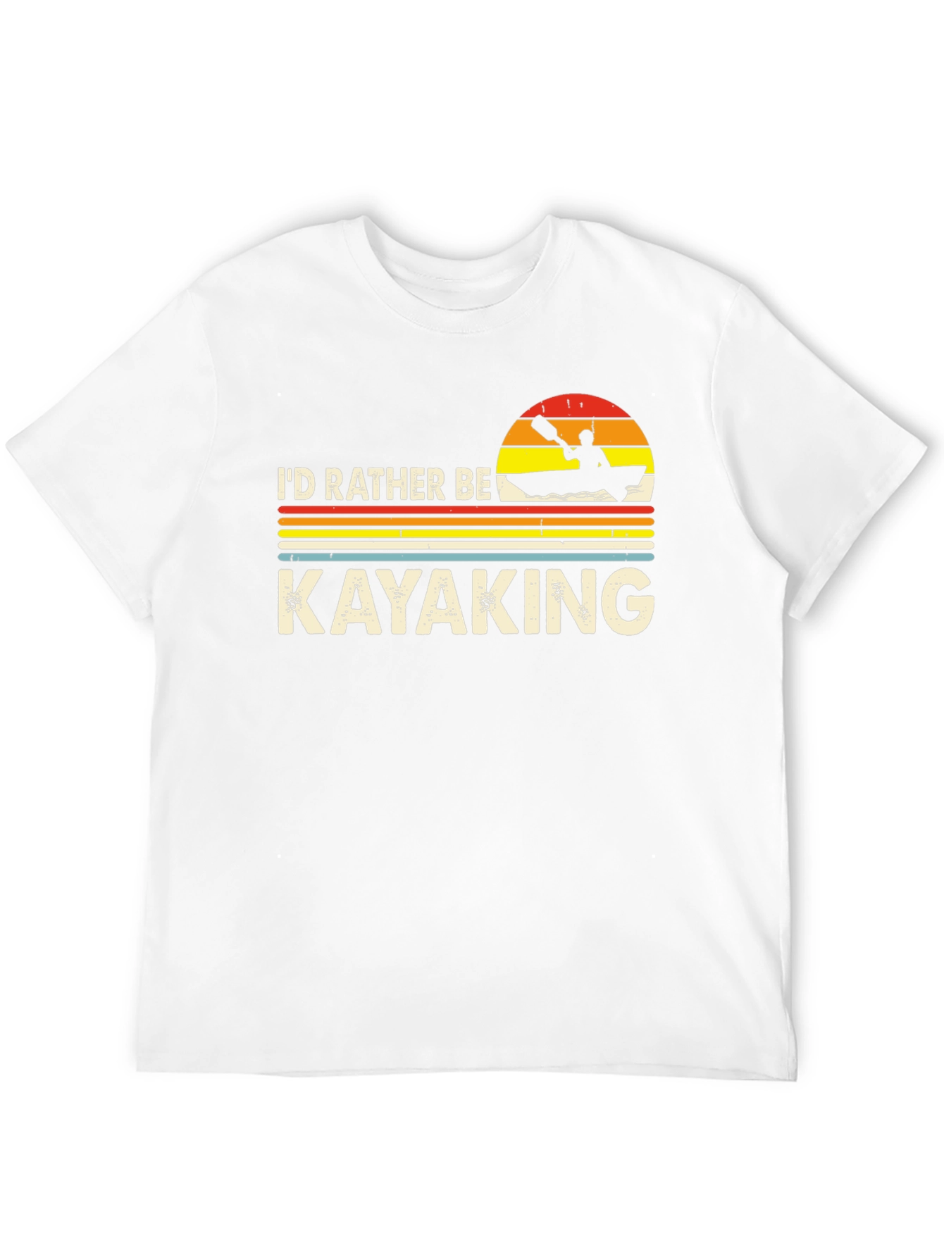 Id Rather Be Kayaking T-Shirt - Retro Design