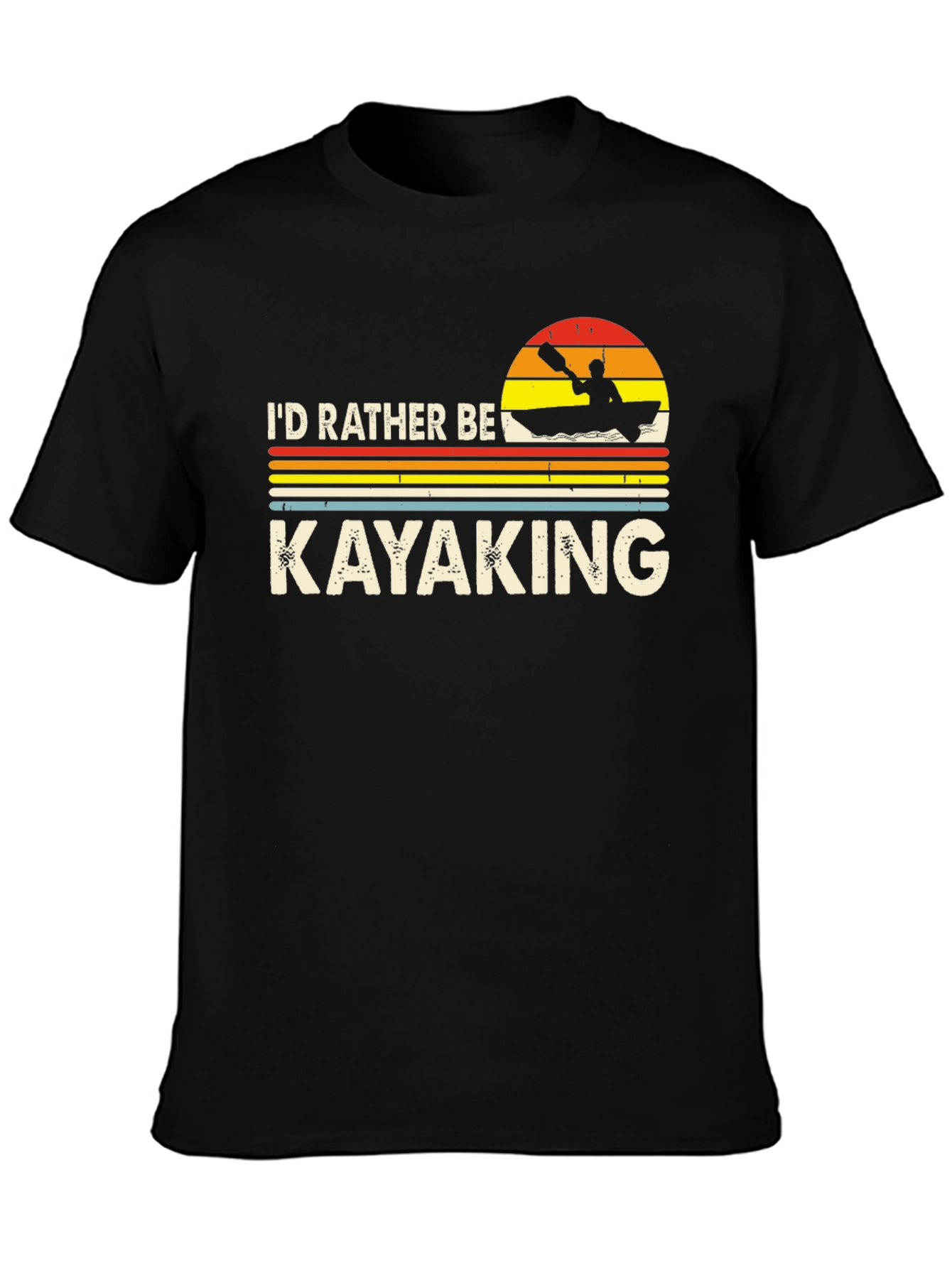Id Rather Be Kayaking T-Shirt - Retro Design