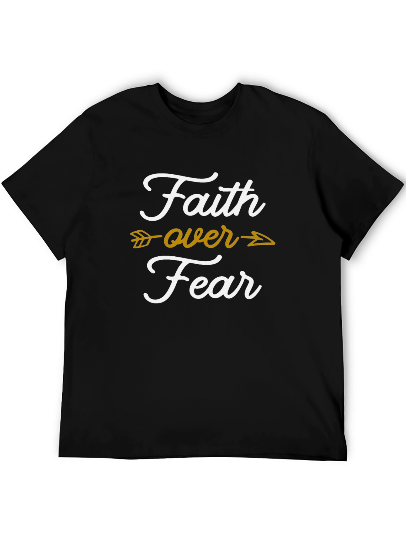 Faith Over Fear Graphic T-Shirt - Trendy Religious Tee